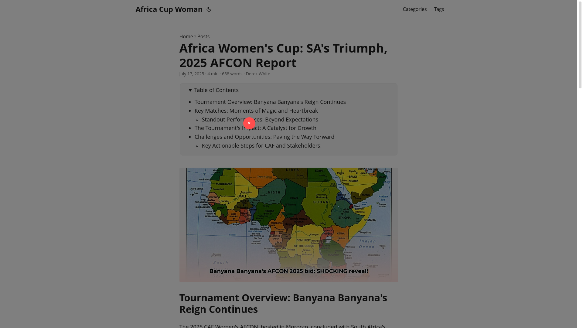 website screenshot of https://africa-cup-woman.pages.dev/