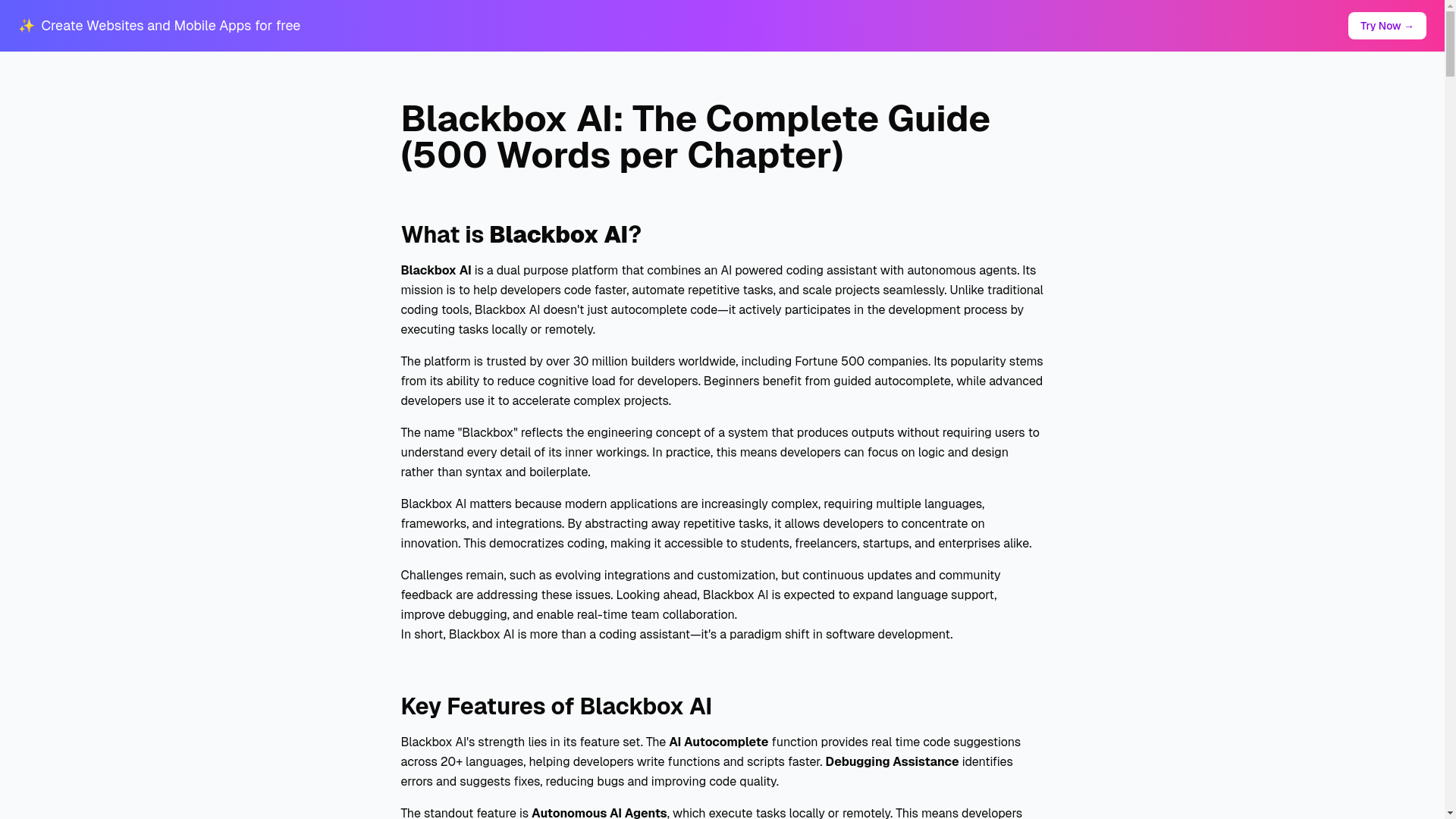 website screenshot of https://blackbox.ink