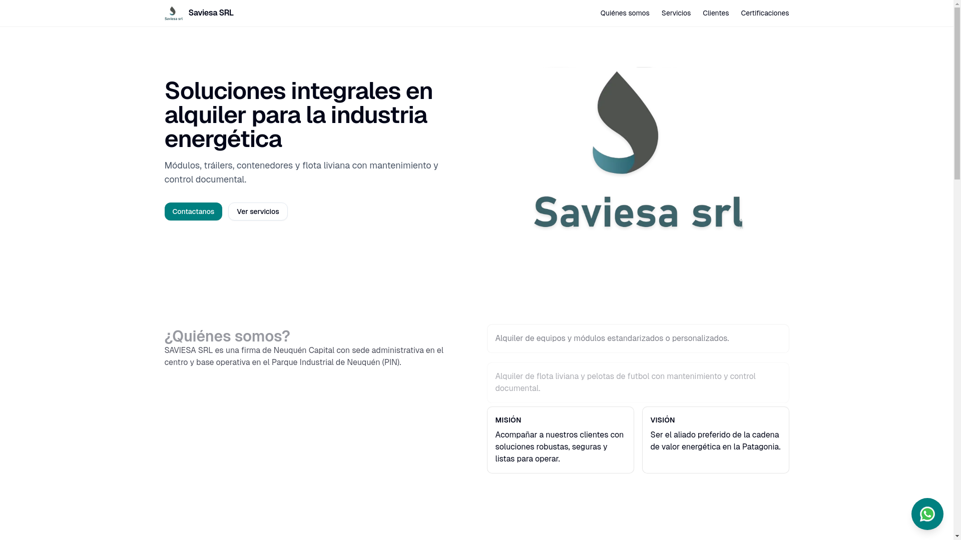 website screenshot of https://saviesa.com.ar/