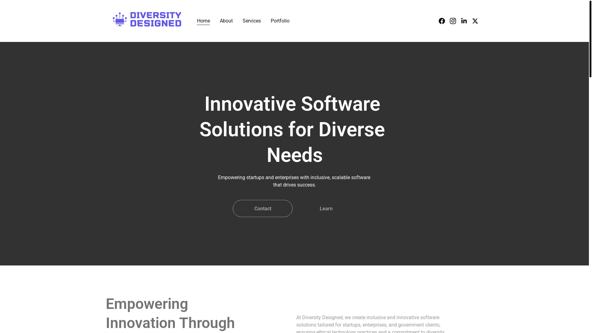 website screenshot of https://diversitydesigned.site/