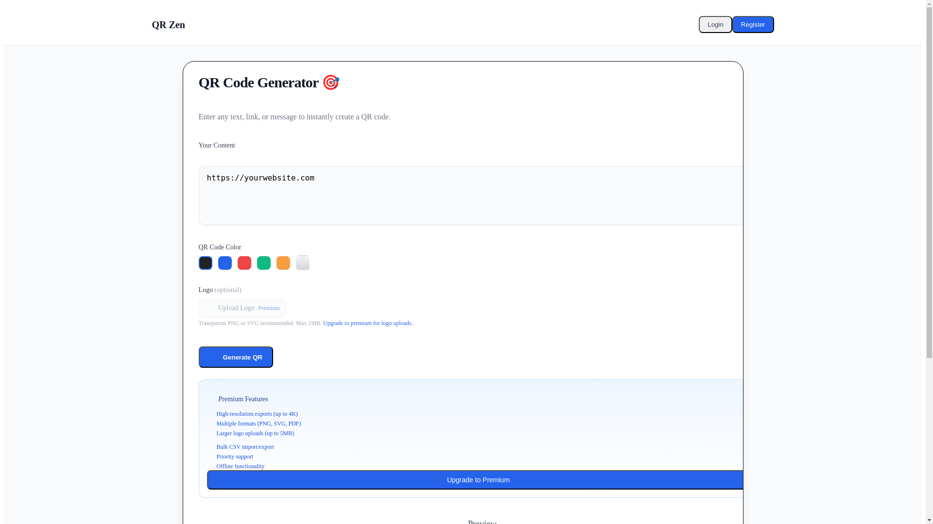 website screenshot of https://qrcodegenerator-2cv.pages.dev/