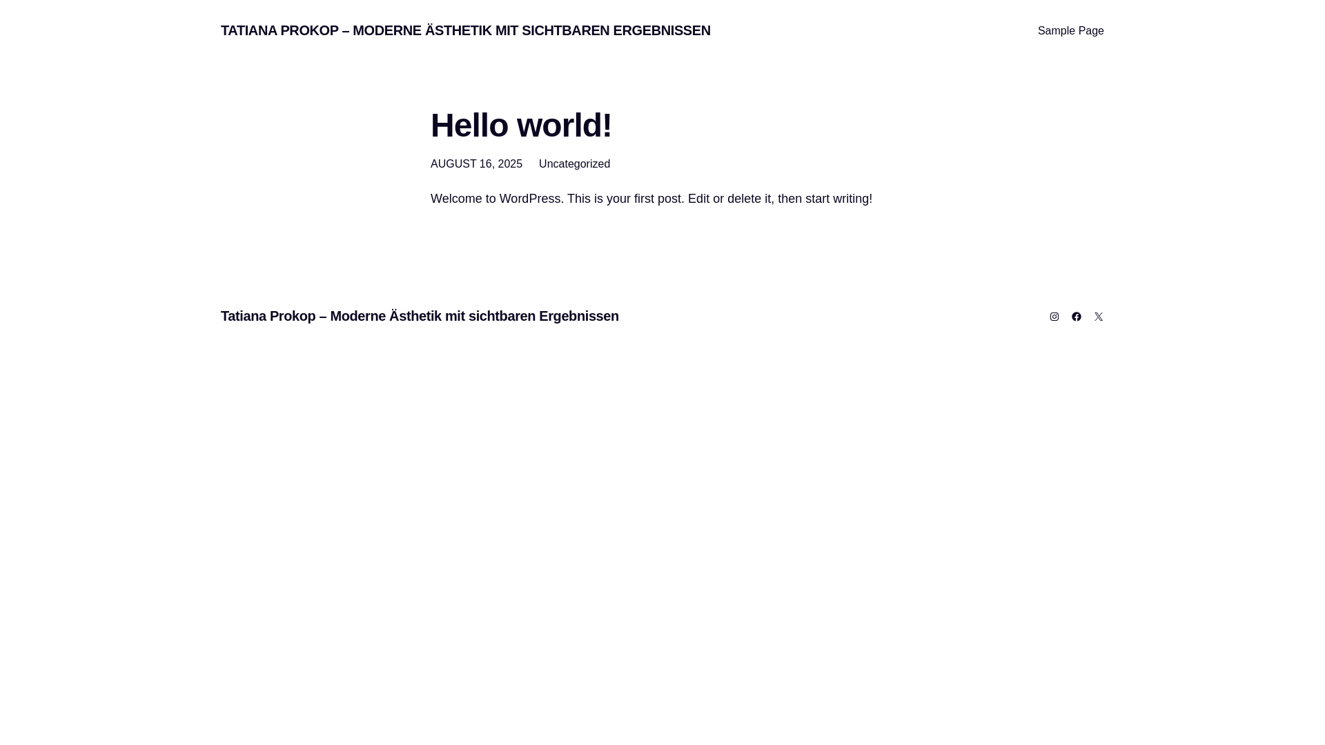 website screenshot of https://tatianaprokop.de/
