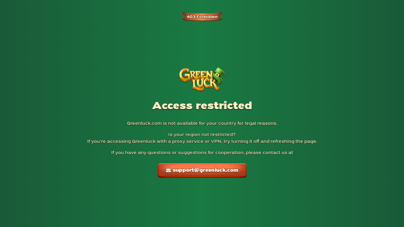 website screenshot of https://greenluck-6738.com/