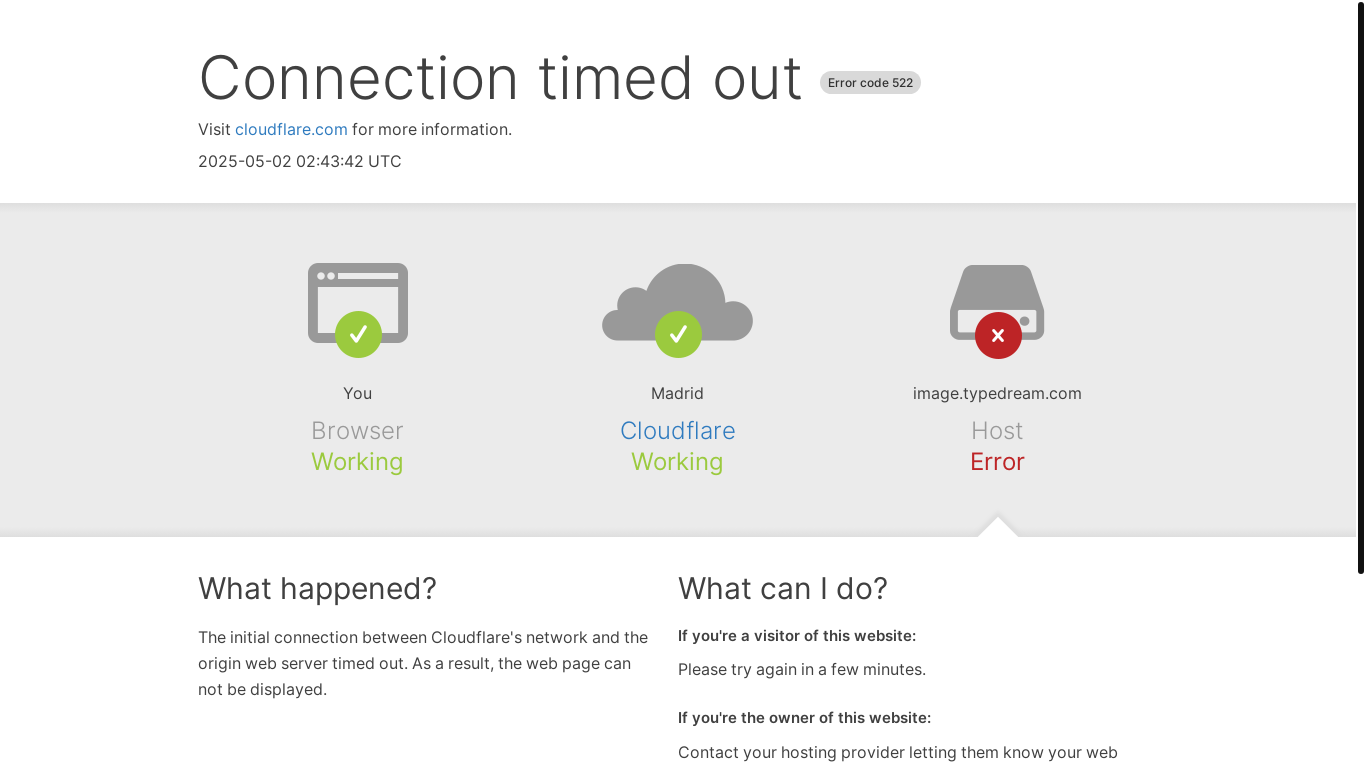 website screenshot of https://image.typedream.com/