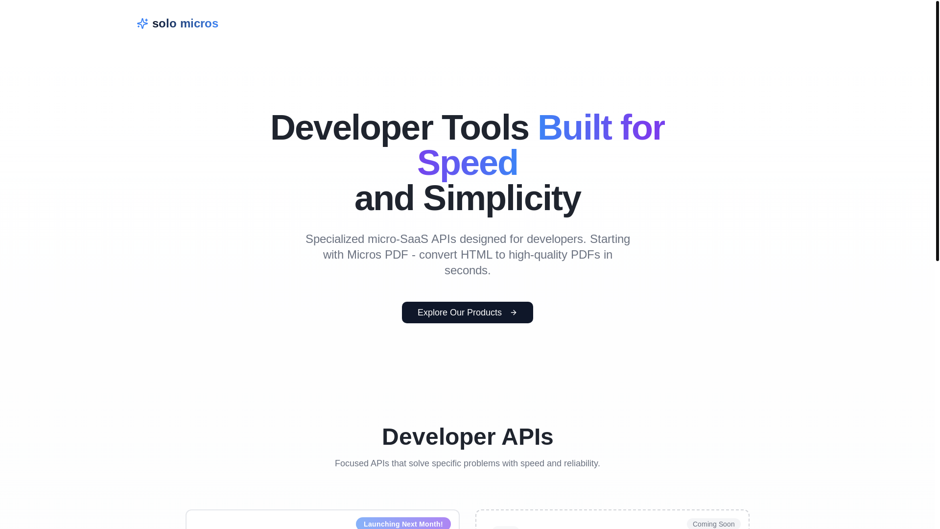 website screenshot of https://solo-micros-frontend-4m6.pages.dev/