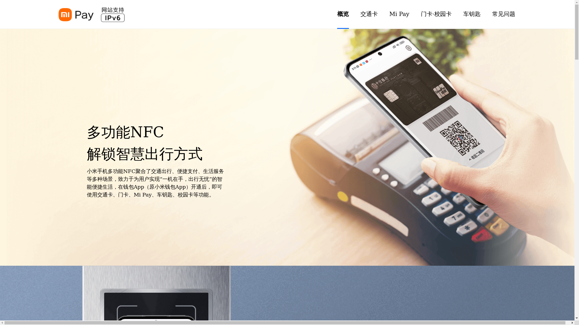 website screenshot of https://mipay.com