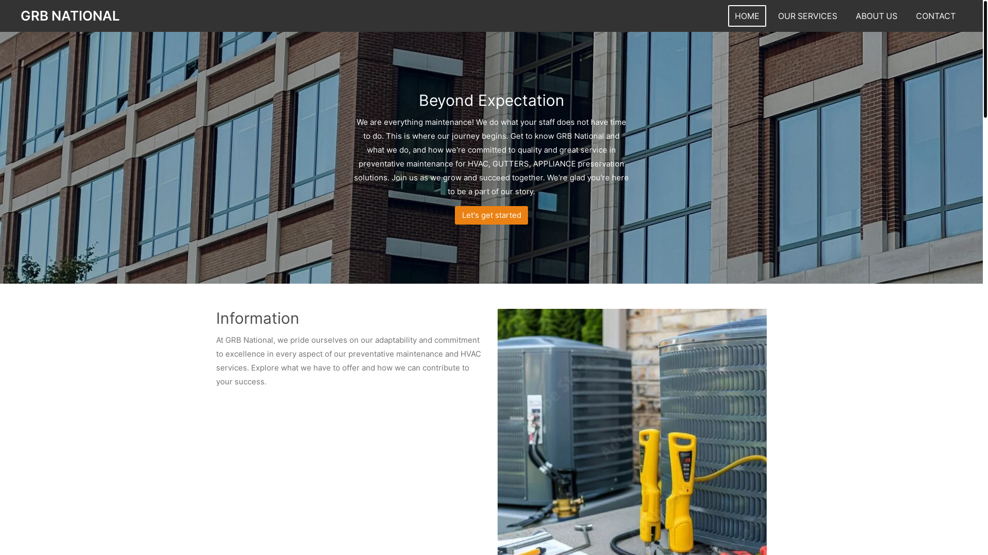 website screenshot of https://grb-national.com/