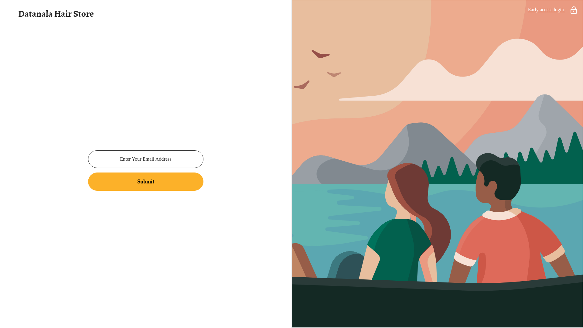 website screenshot of https://datanalahair.com/