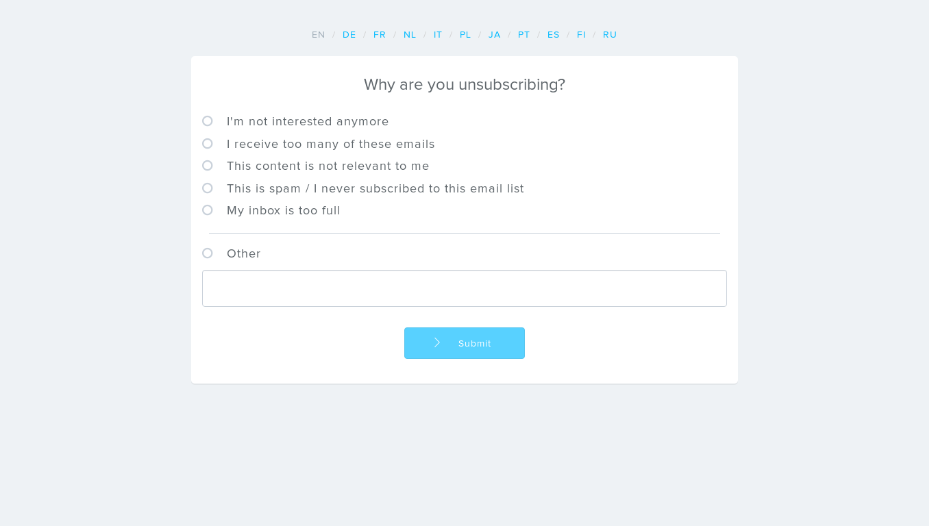 website screenshot of https://newslettertogo.com/unsubscribe/szwhjetz-6463kck2-g0h