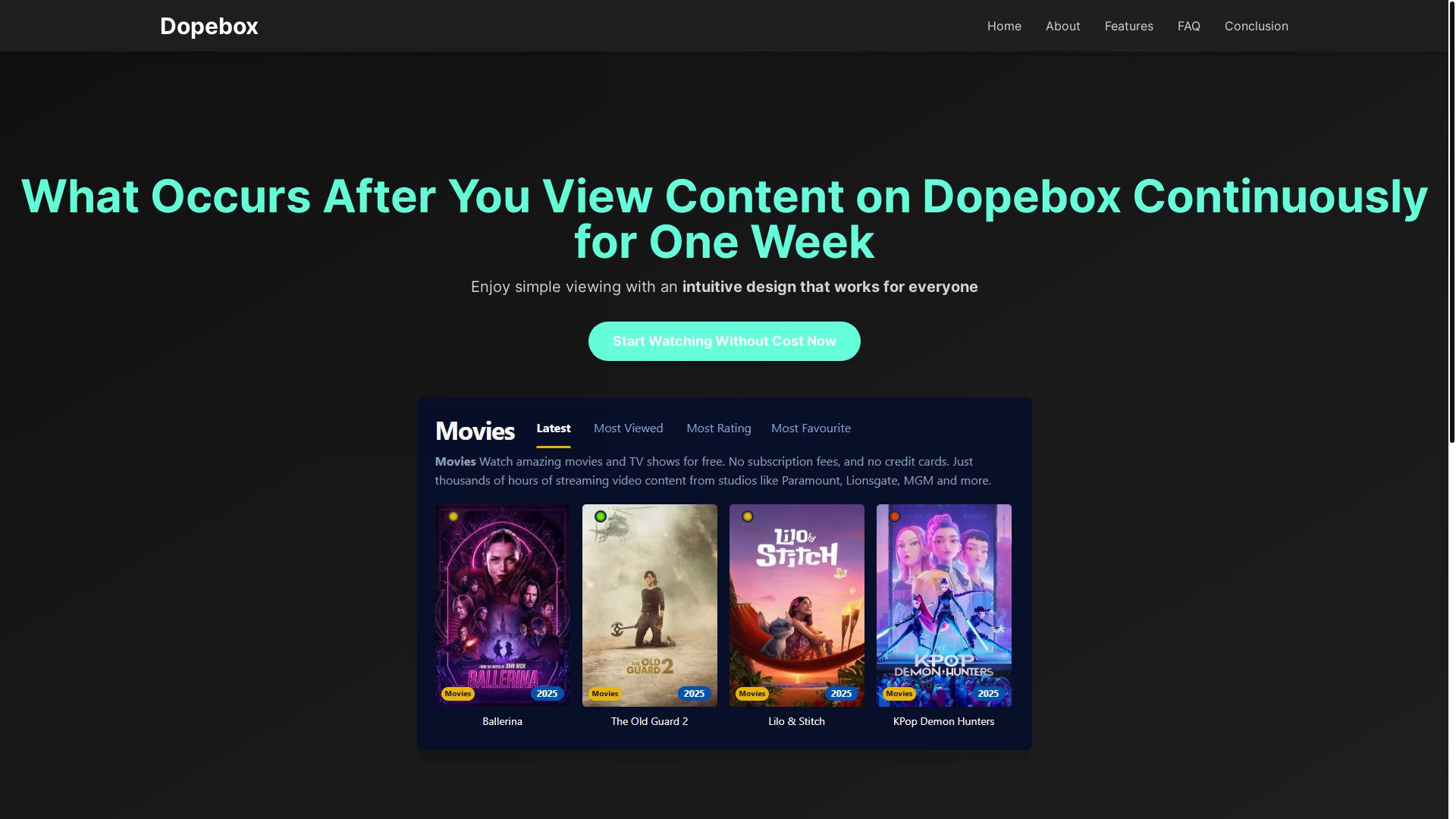 website screenshot of https://dopebox-6yog.pages.dev/