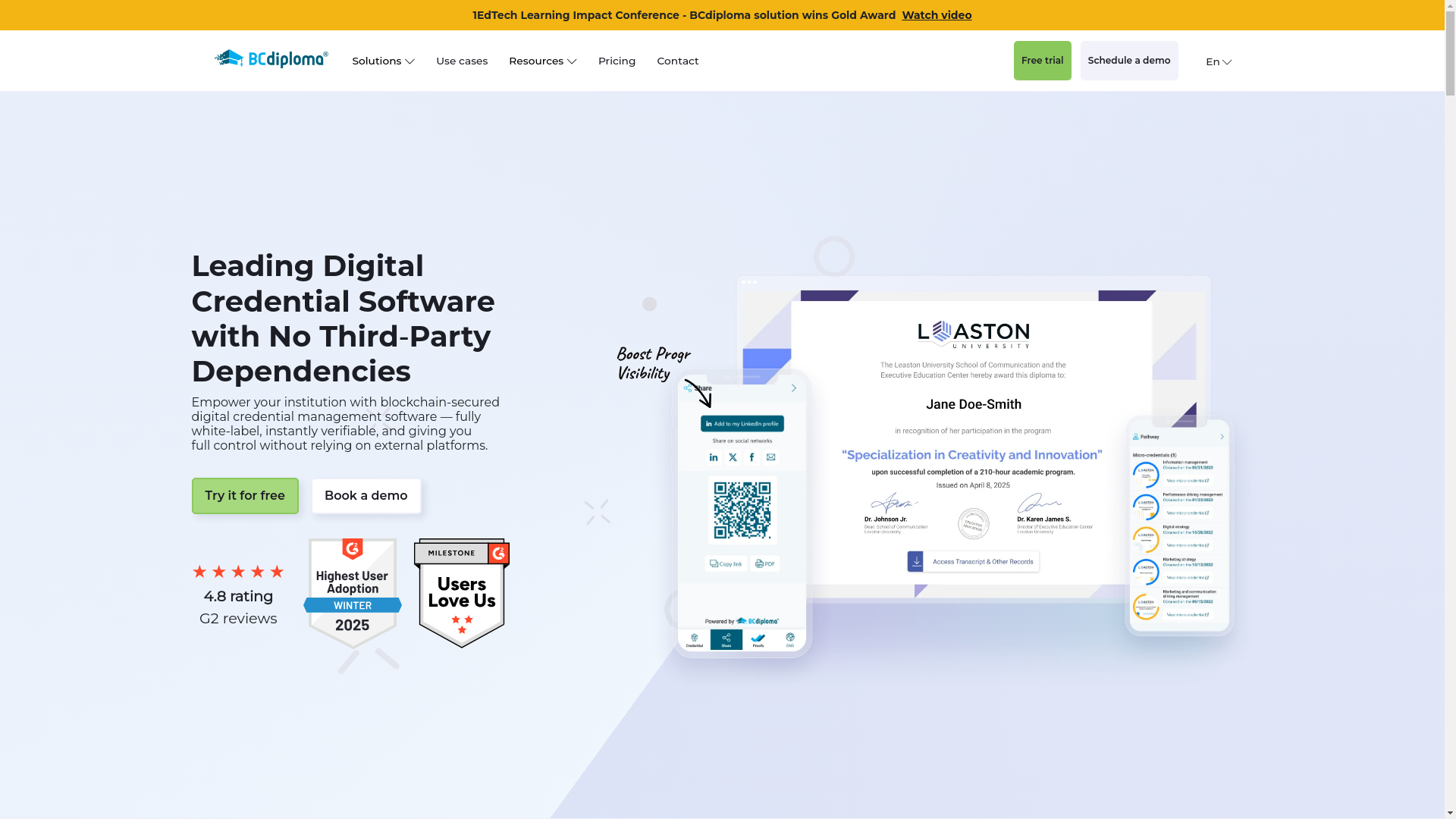 website screenshot of https://certificados.uminho.pt/