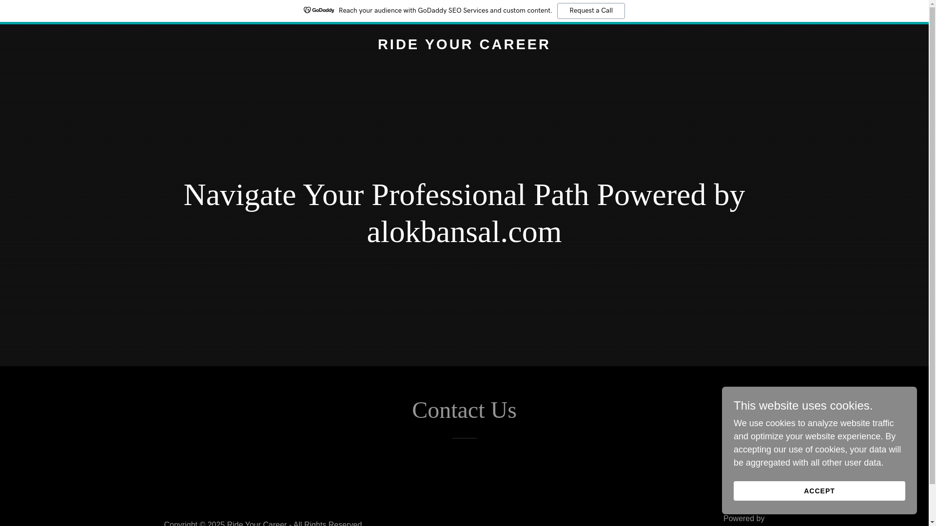 website screenshot of https://rideyourcareer.com/
