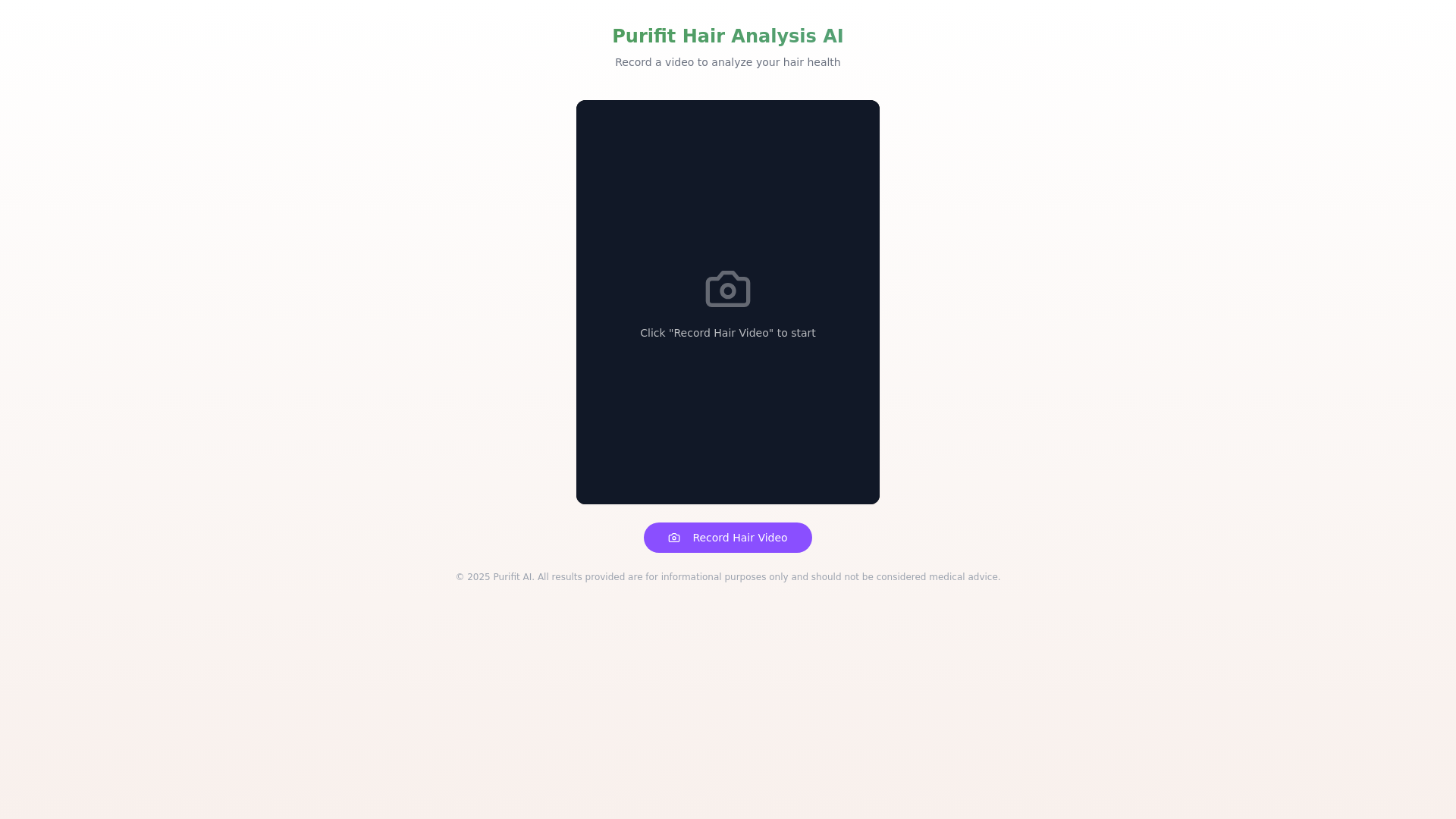 website screenshot of https://purifitai.pages.dev/