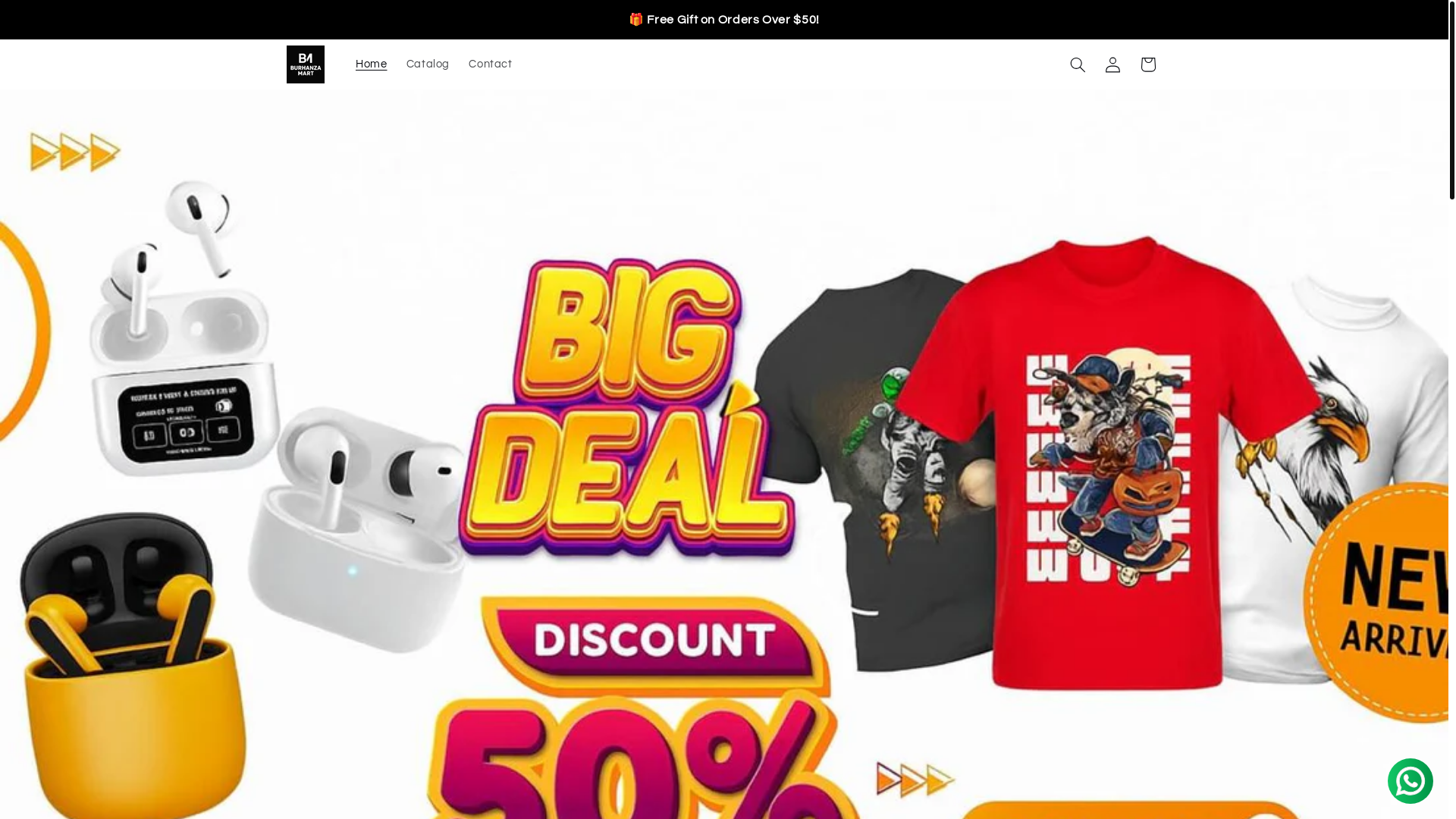 website screenshot of https://burhanzacollections.store/