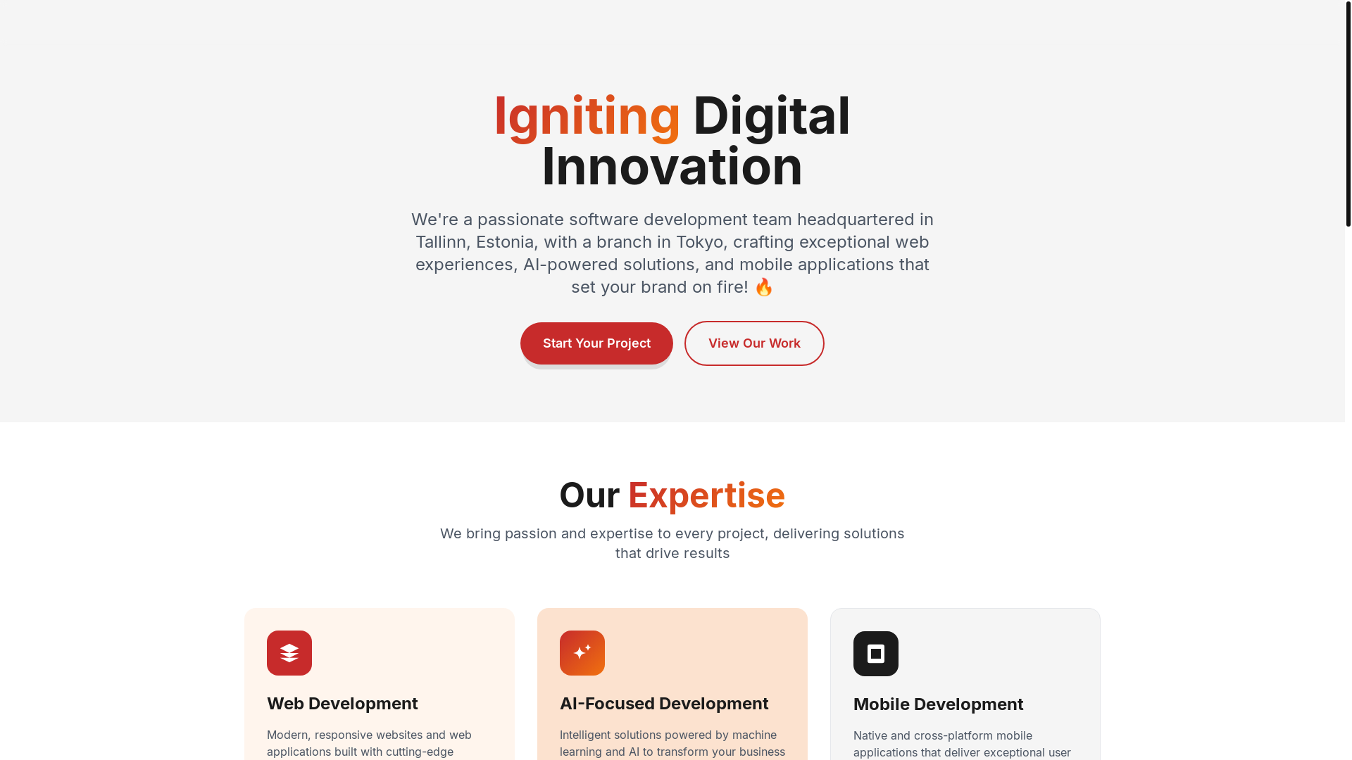 website screenshot of https://fireinbelly-test.pages.dev/