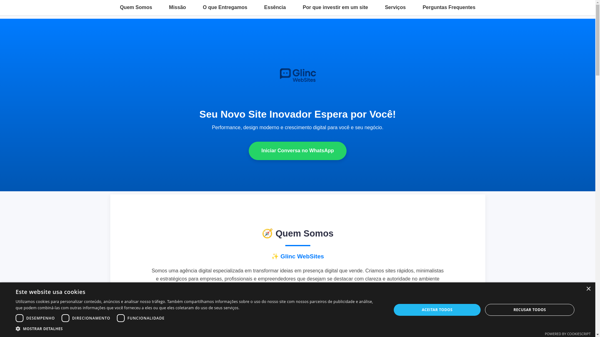 website screenshot of https://glinc.com.br/