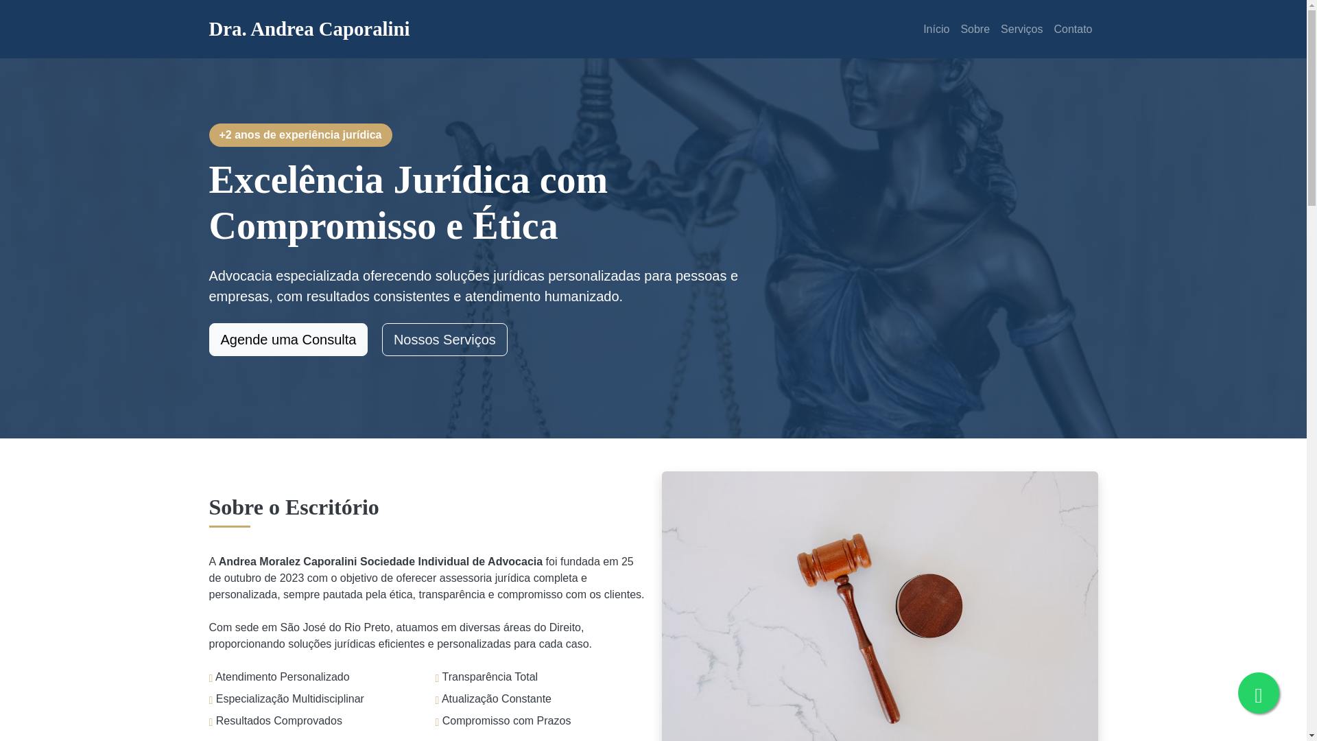 website screenshot of https://andreamoralezcaporalini.shop/