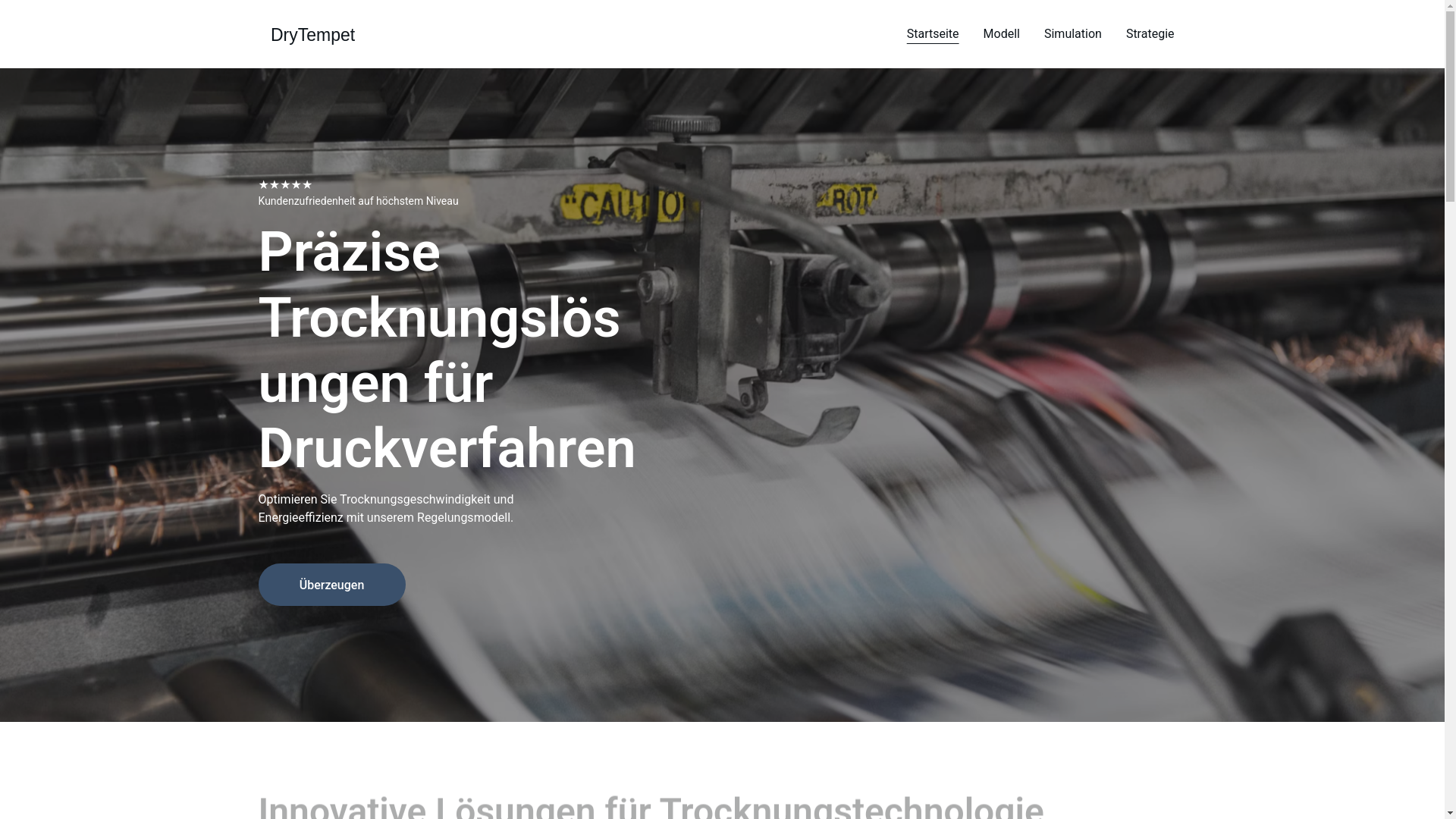 website screenshot of https://drytempet.digital/