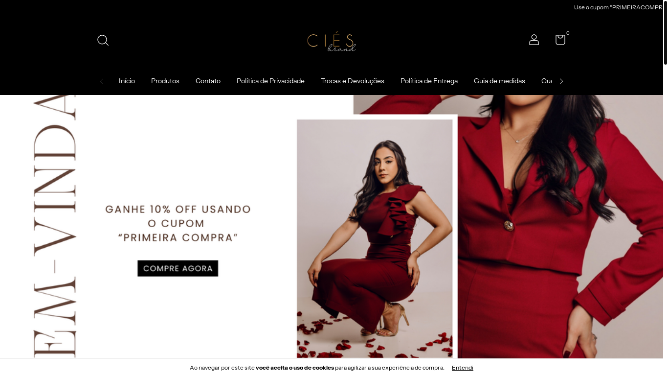 website screenshot of https://ciesbrand.com.br/