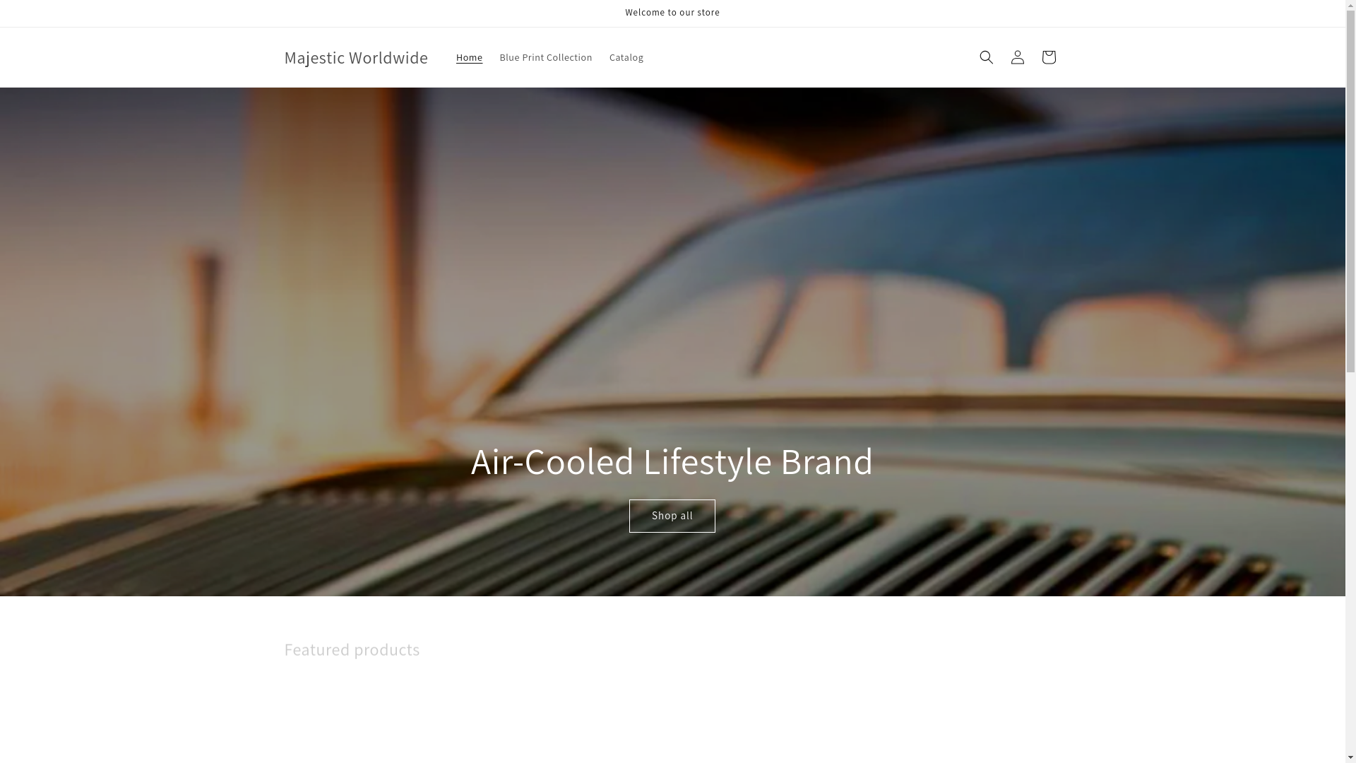 website screenshot of https://shopmajesticworldwide.com/