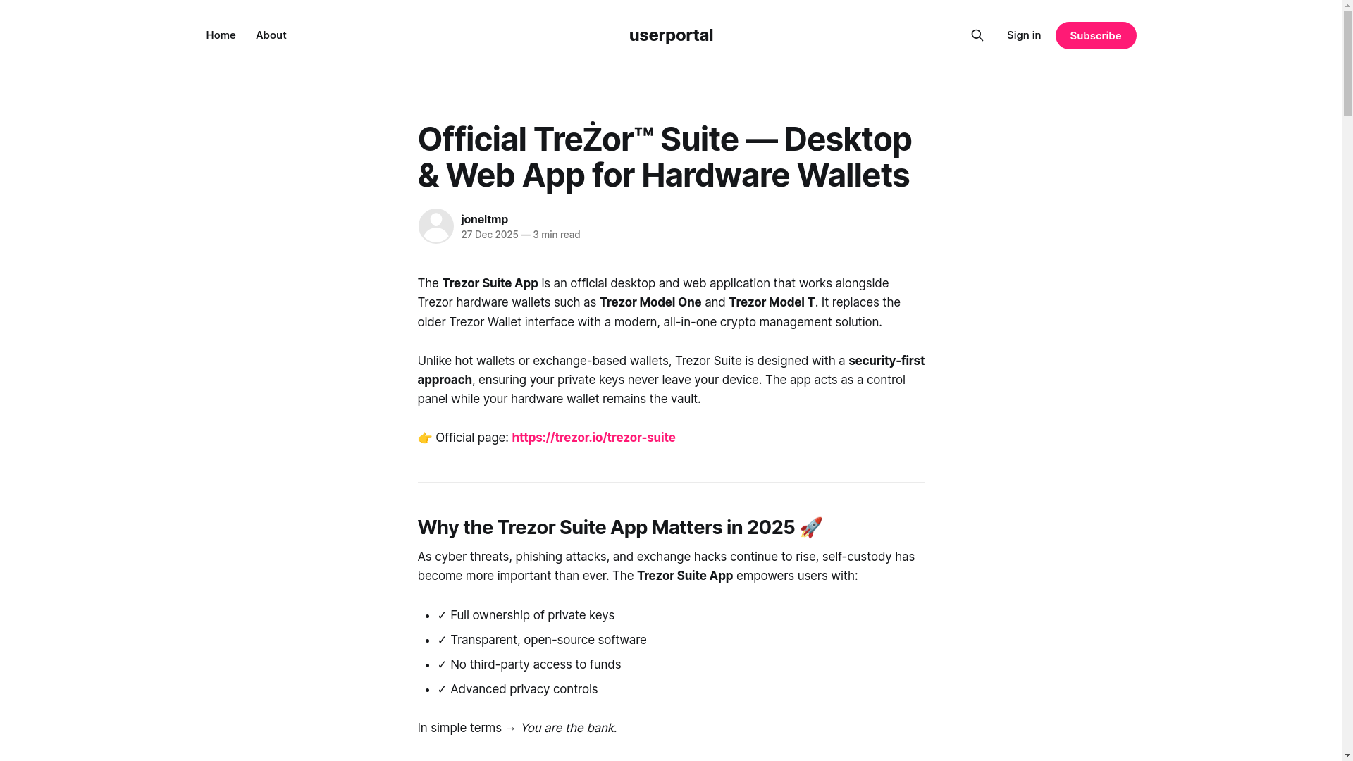website screenshot of https://userportal.ghost.io/en-suite/