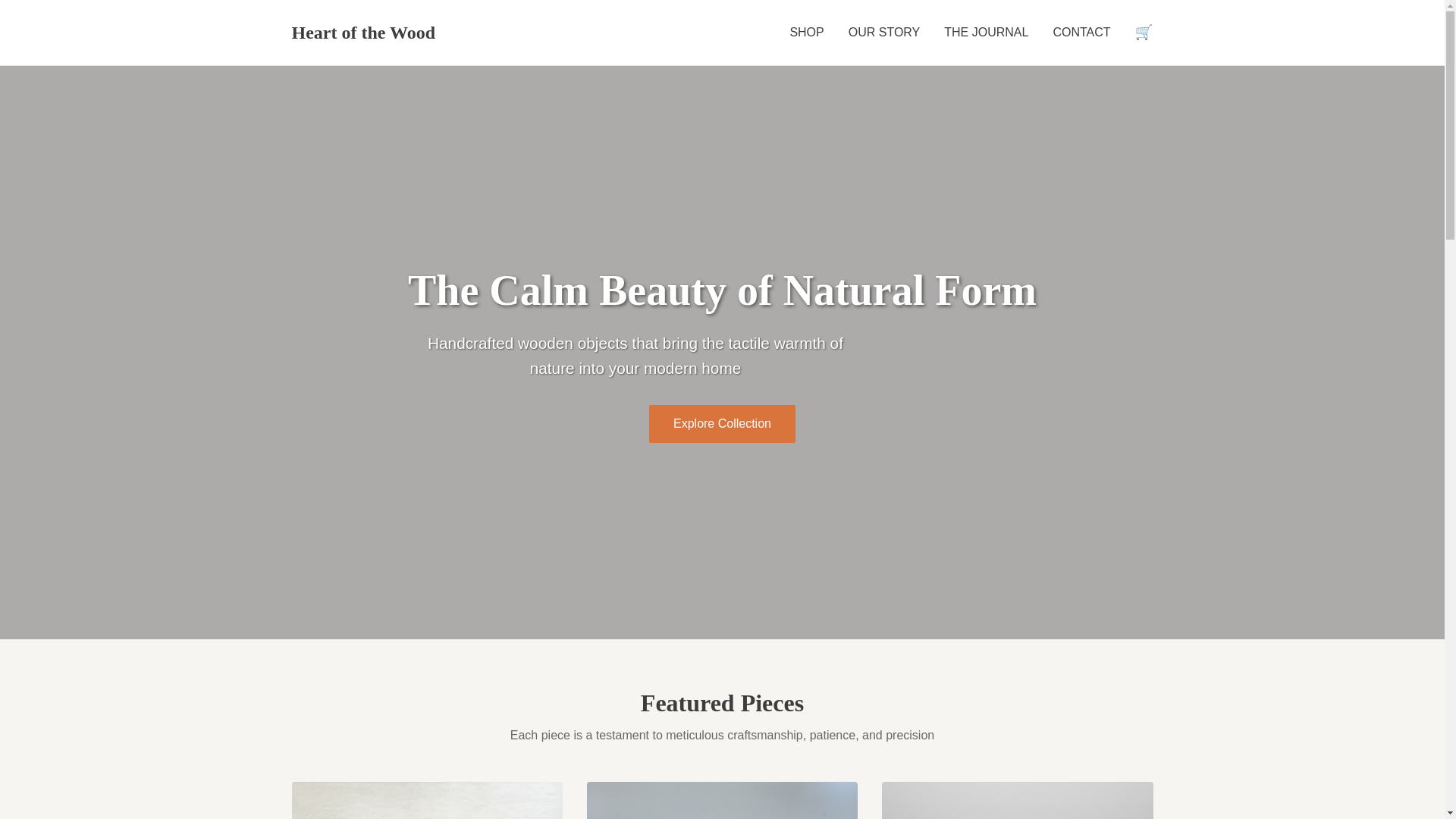 website screenshot of https://heartofwood.my/