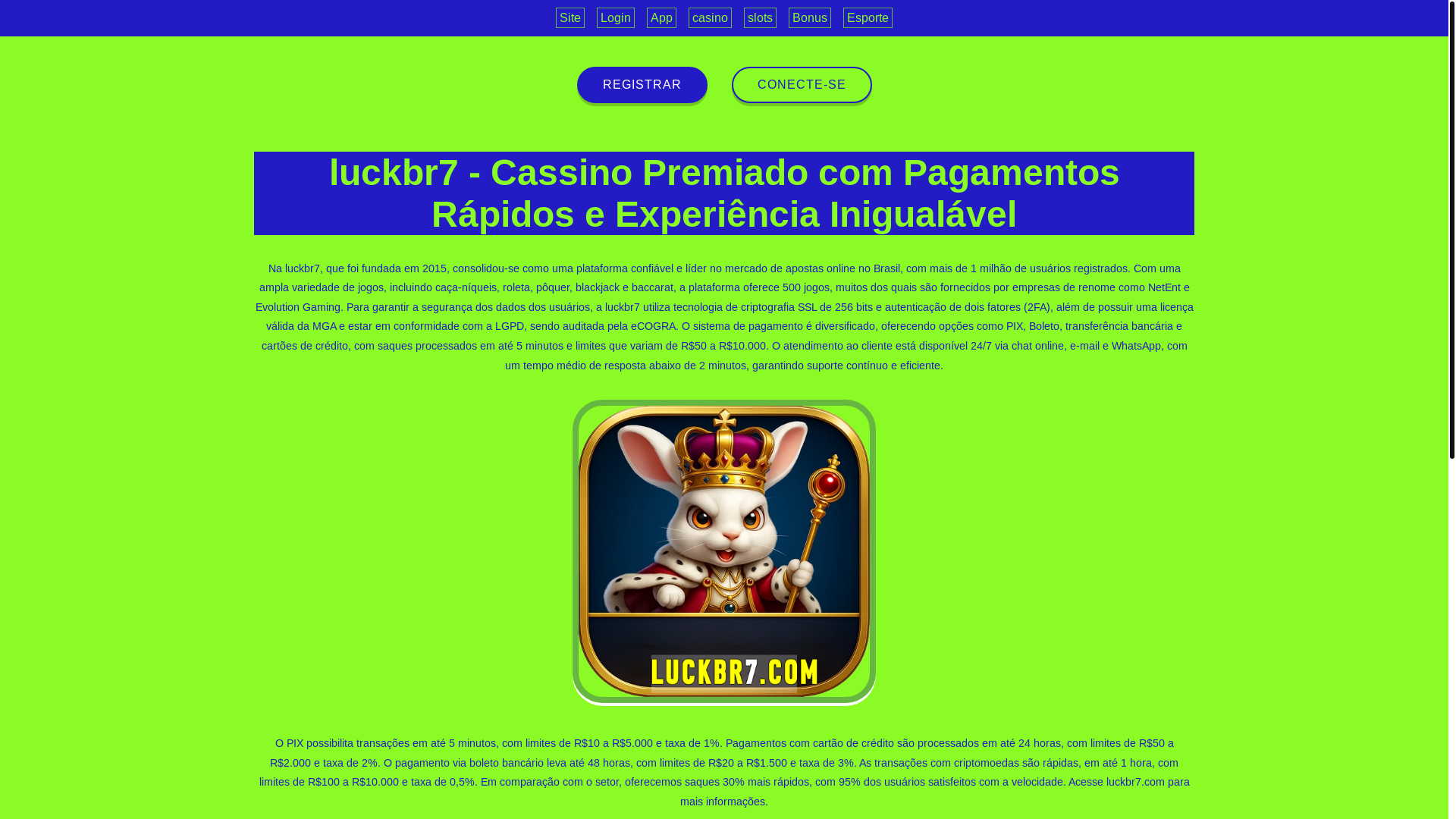 website screenshot of https://luckbr7-app.com/