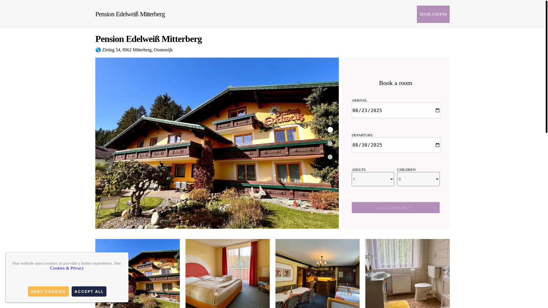 website screenshot of https://pension-edelweiss.com.es/