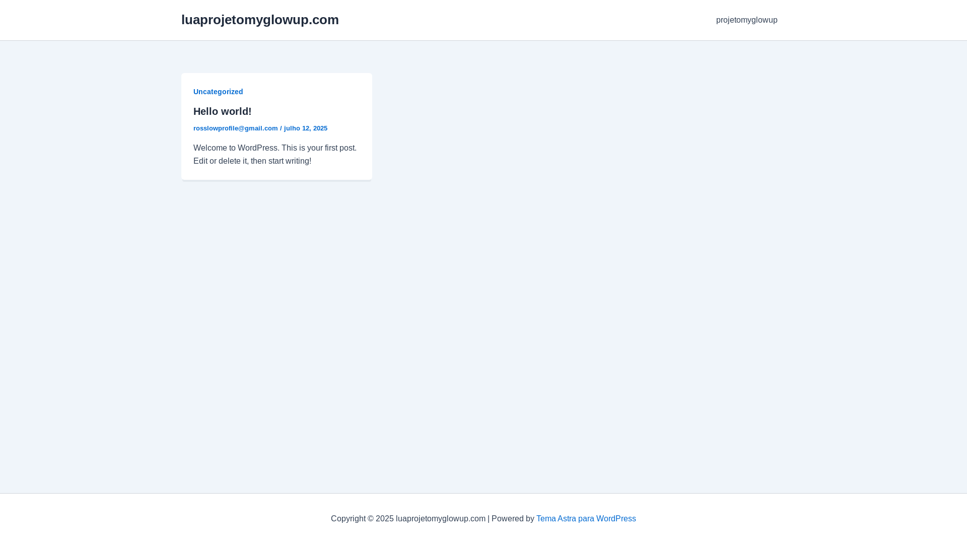 website screenshot of https://luaprojetomyglowup.com/