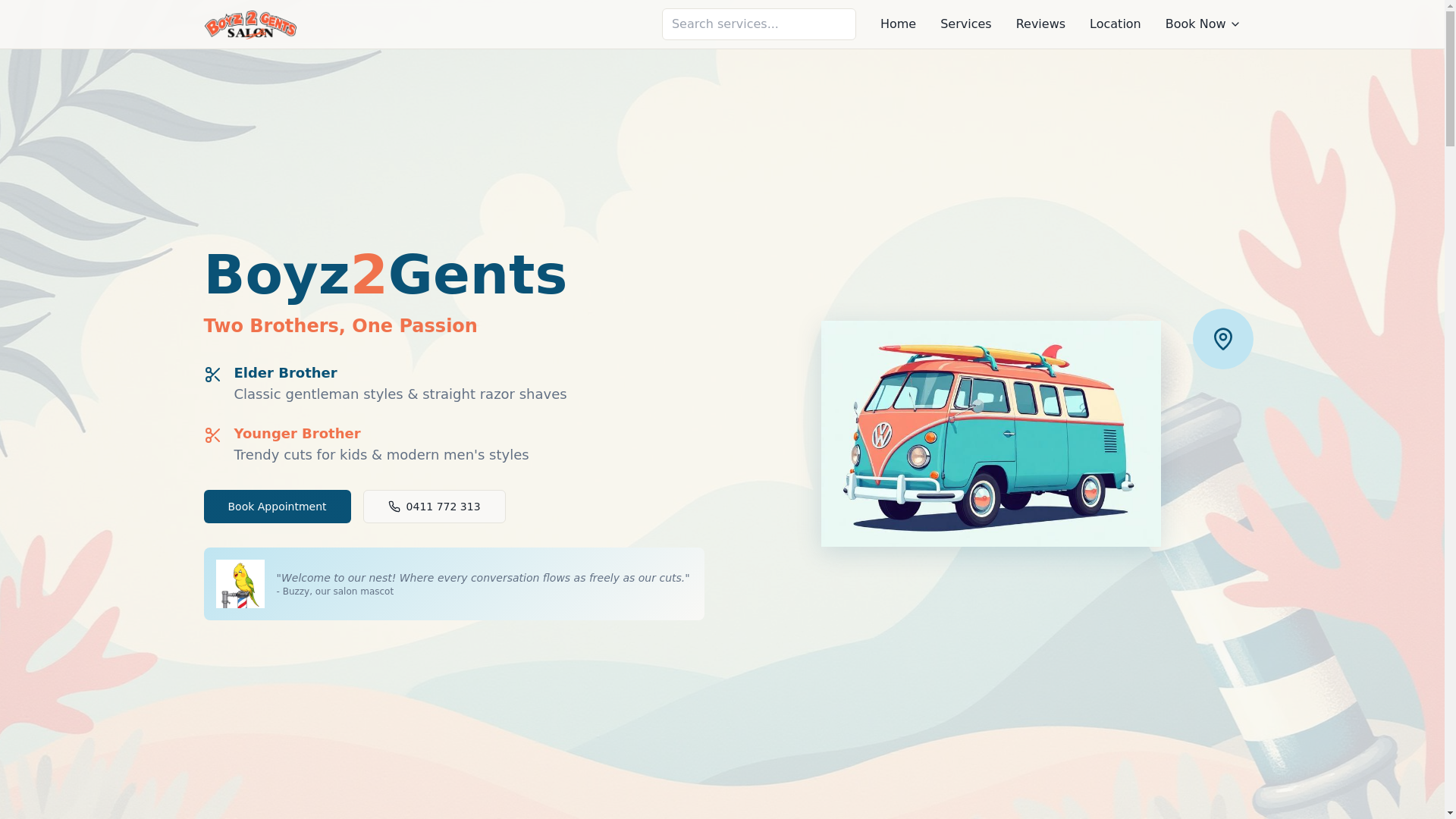 website screenshot of https://boyz2gents-beach-buzz.pages.dev/