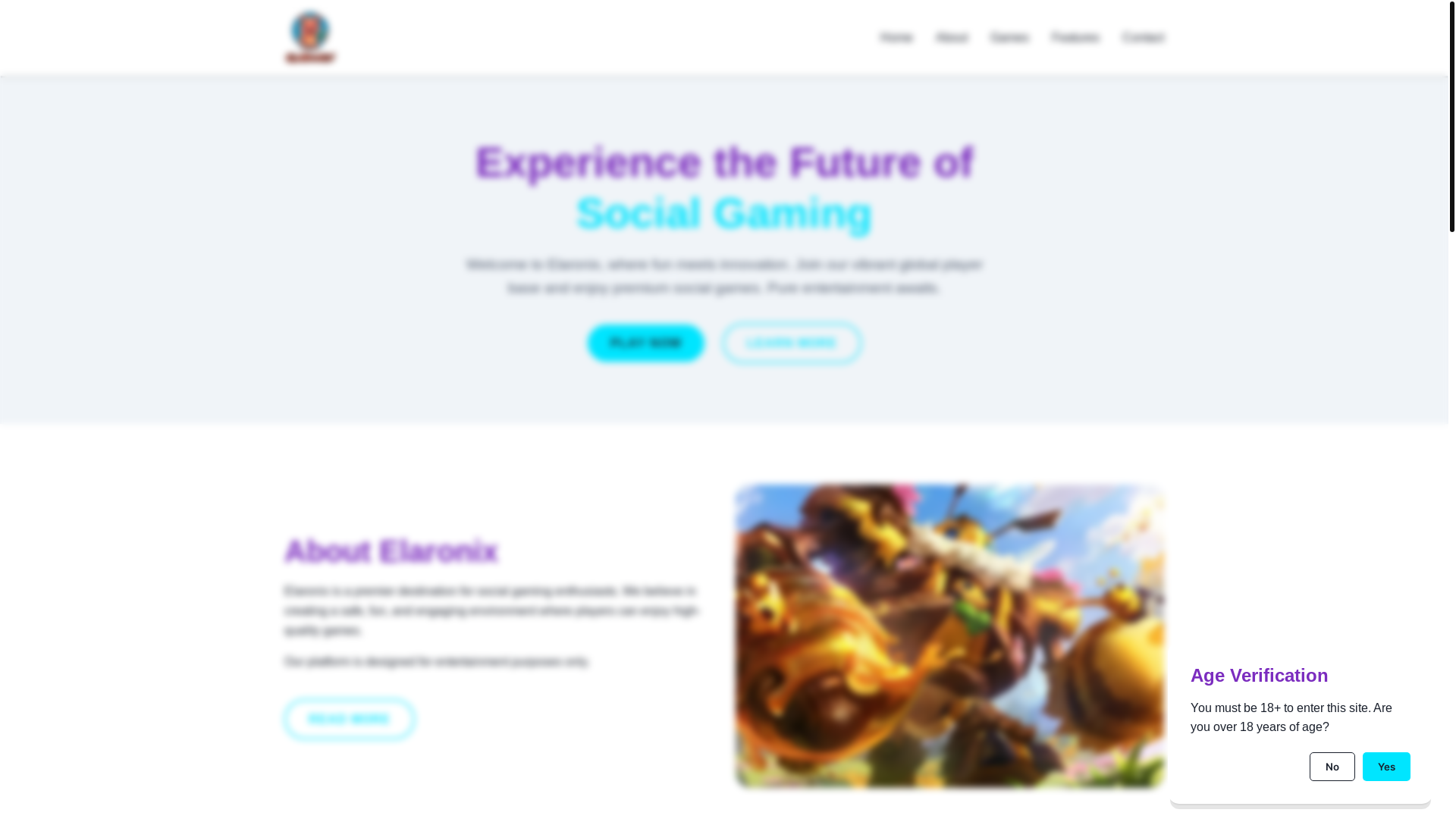 website screenshot of https://elaronix.com/