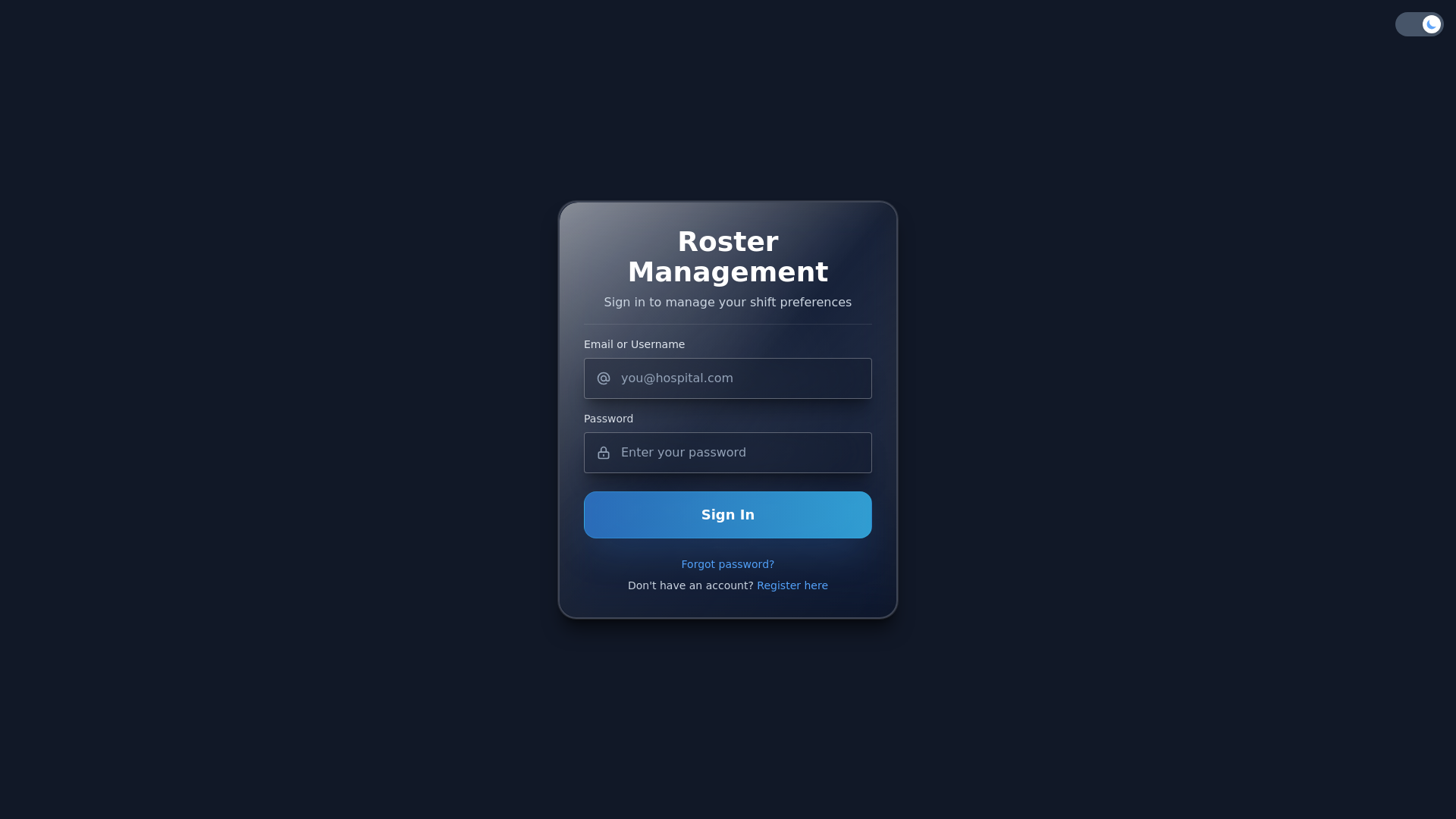 website screenshot of https://ccuroster.online/