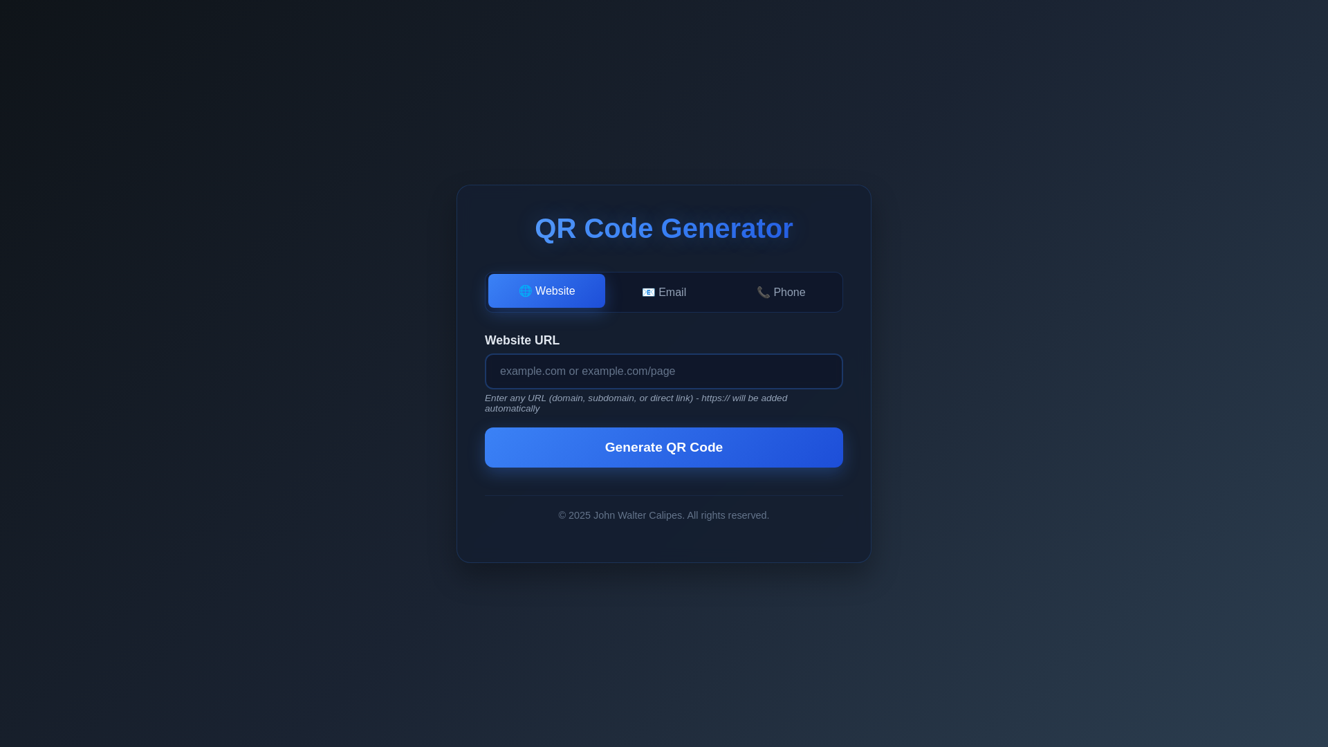 website screenshot of https://qr-code-generator-ec0.pages.dev/