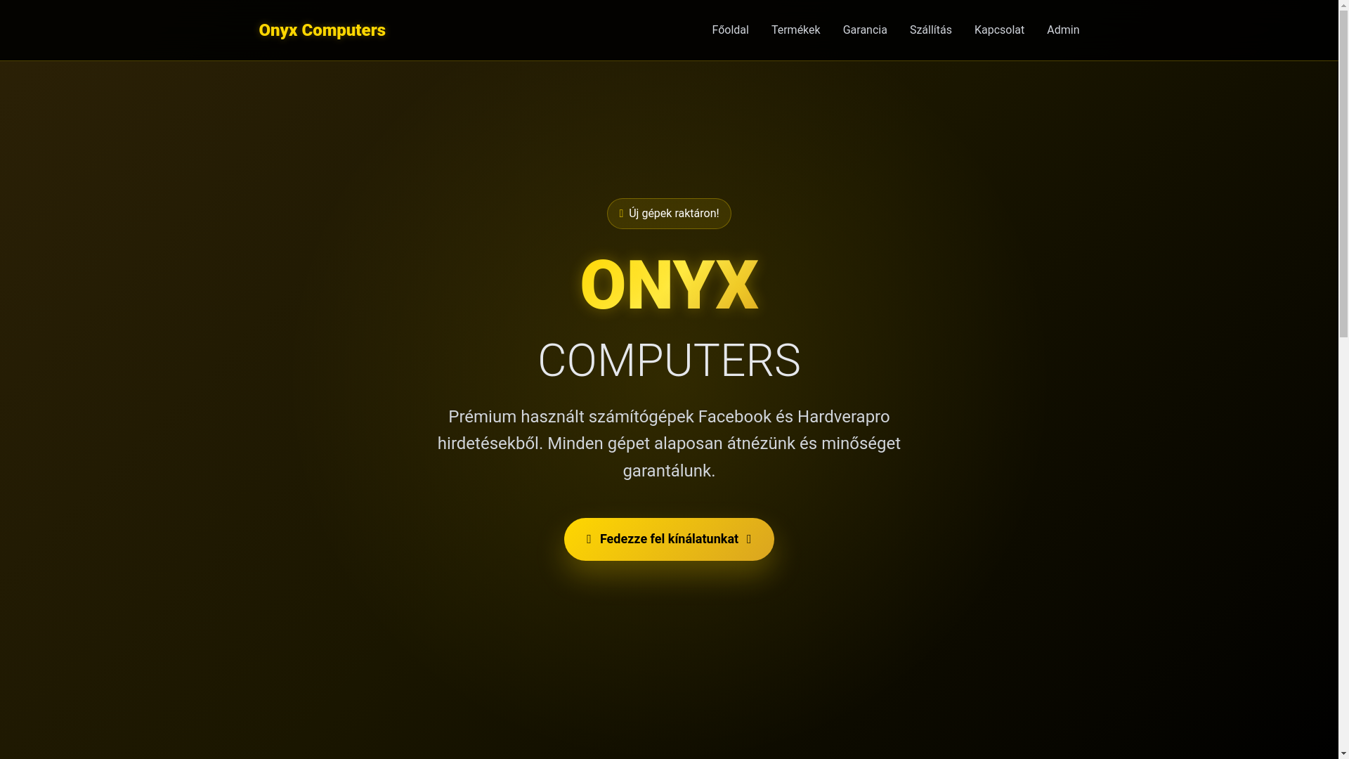 website screenshot of https://onyxcomputers.hu/