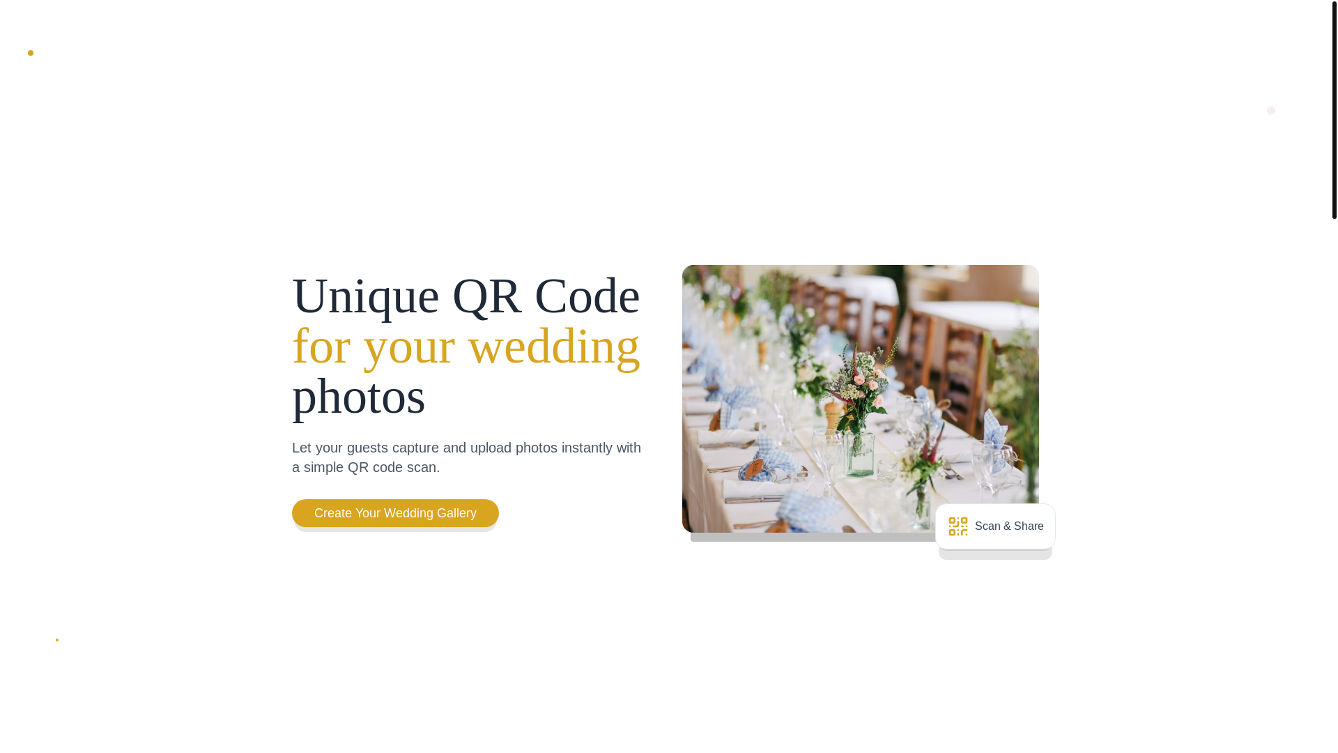 website screenshot of https://weddingshare.org/