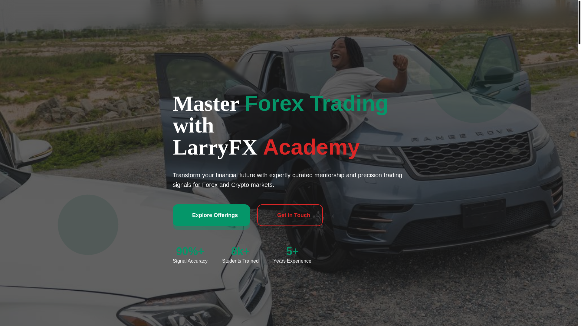 website screenshot of https://larryforexacademy.com/
