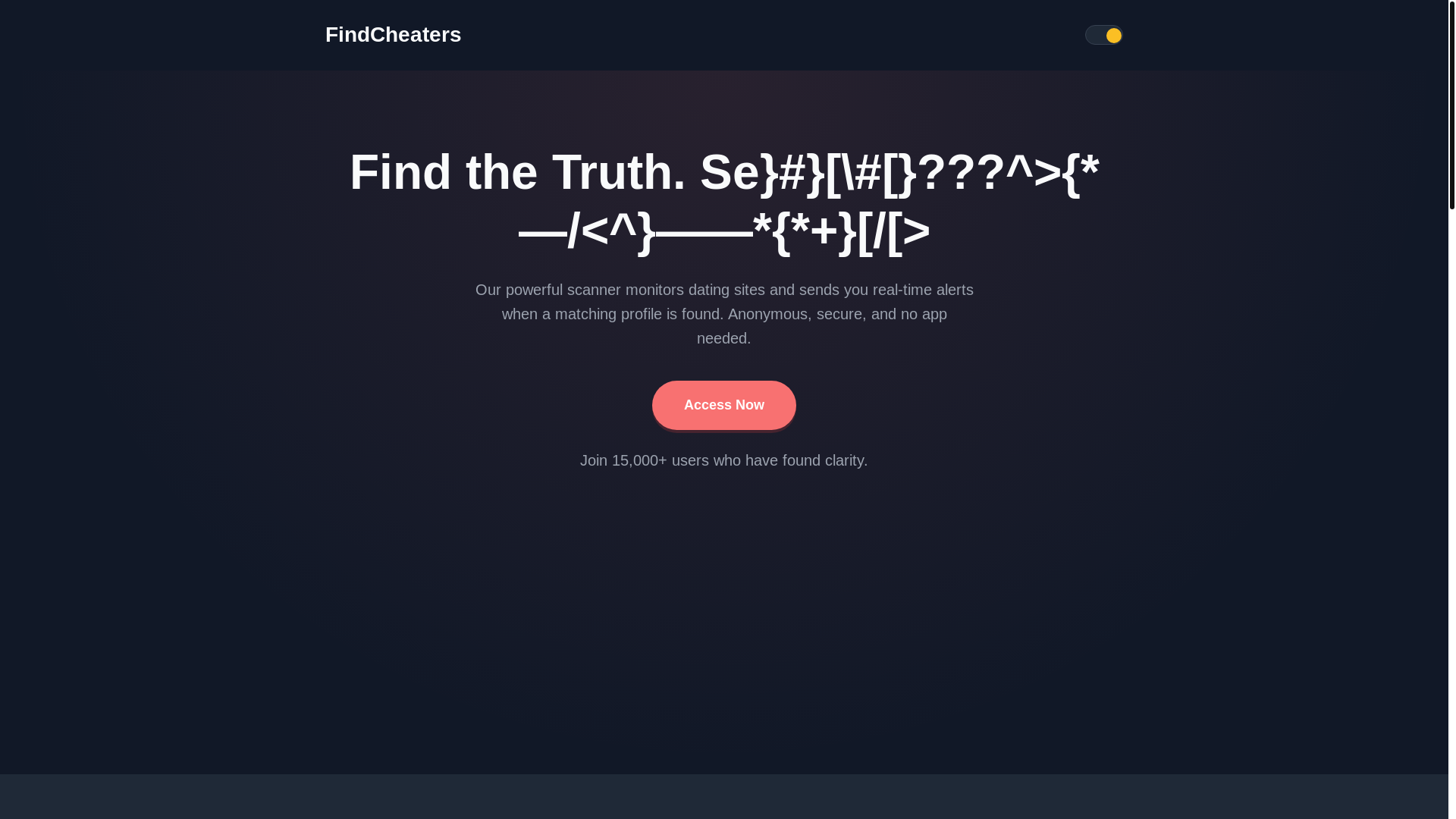 website screenshot of https://findcheatersorg.pages.dev/
