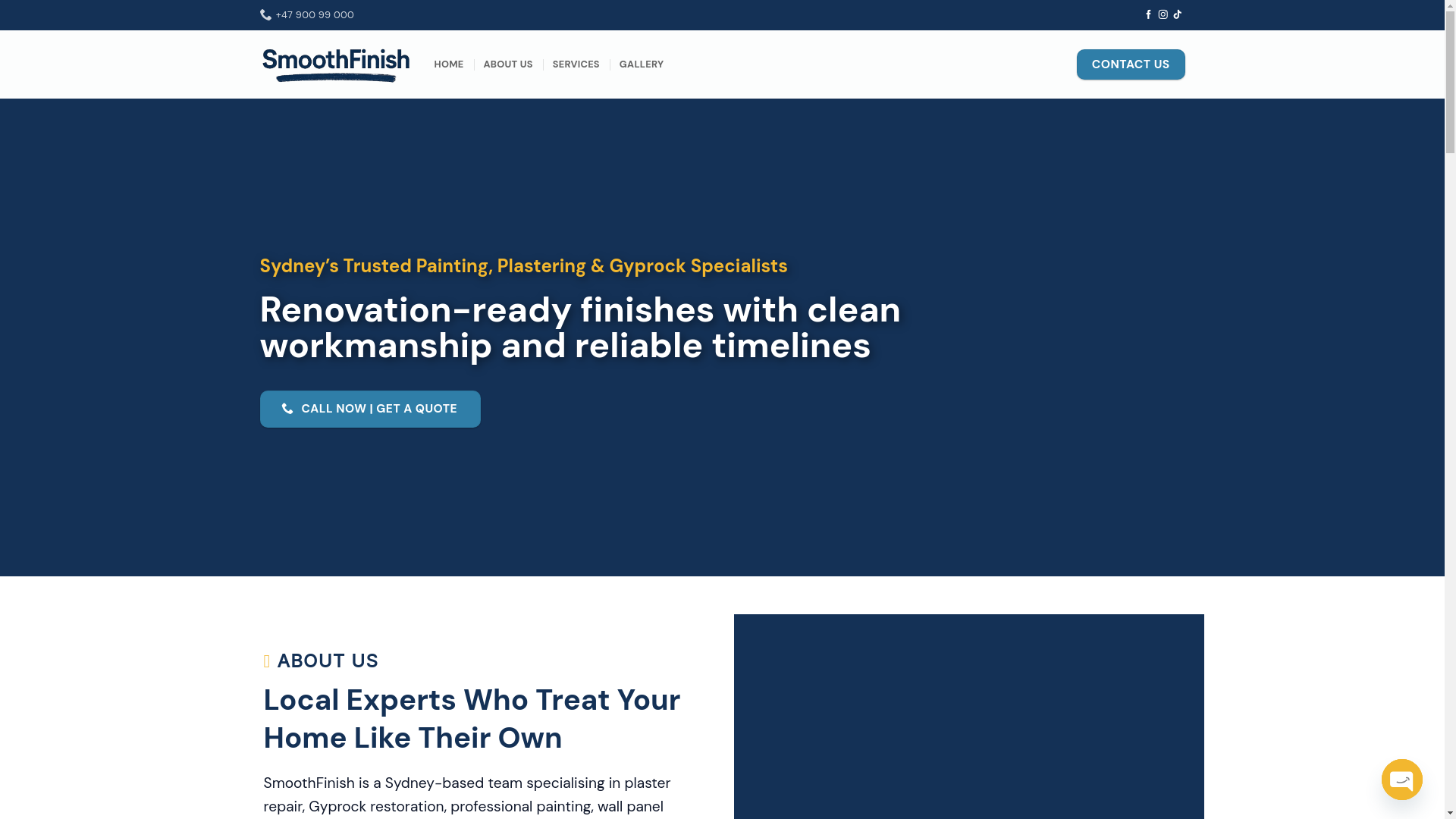 website screenshot of https://smoothfinish.com.au/