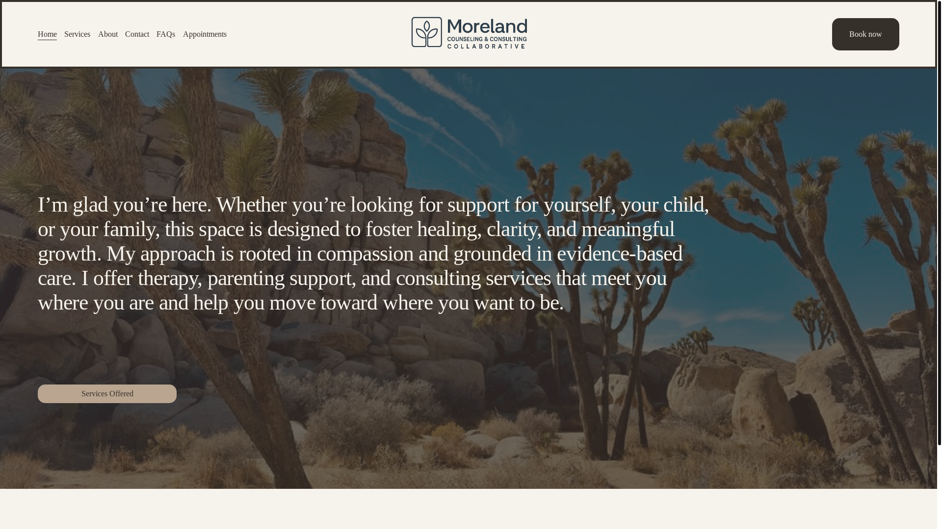 website screenshot of https://alexandramorelandphd.com/