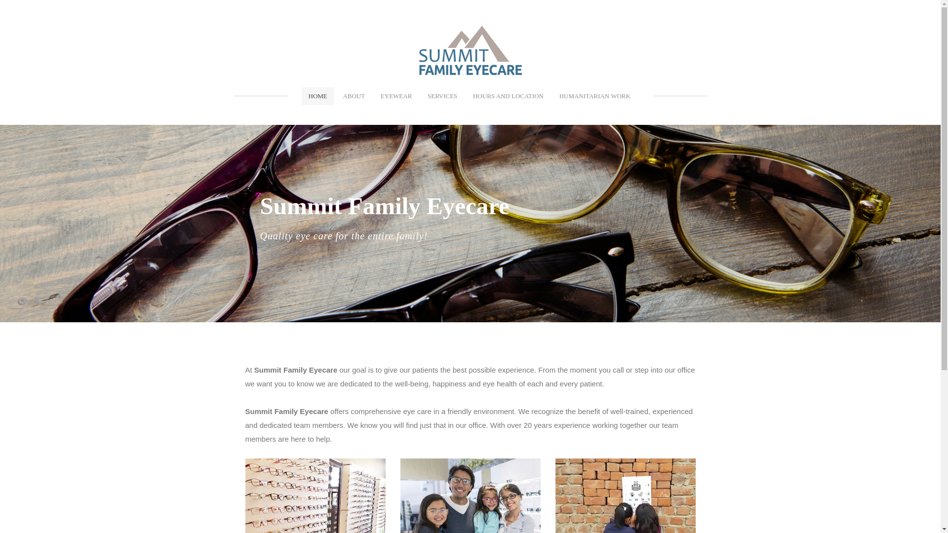 website screenshot of https://summitfamilyeyecarebend.com/