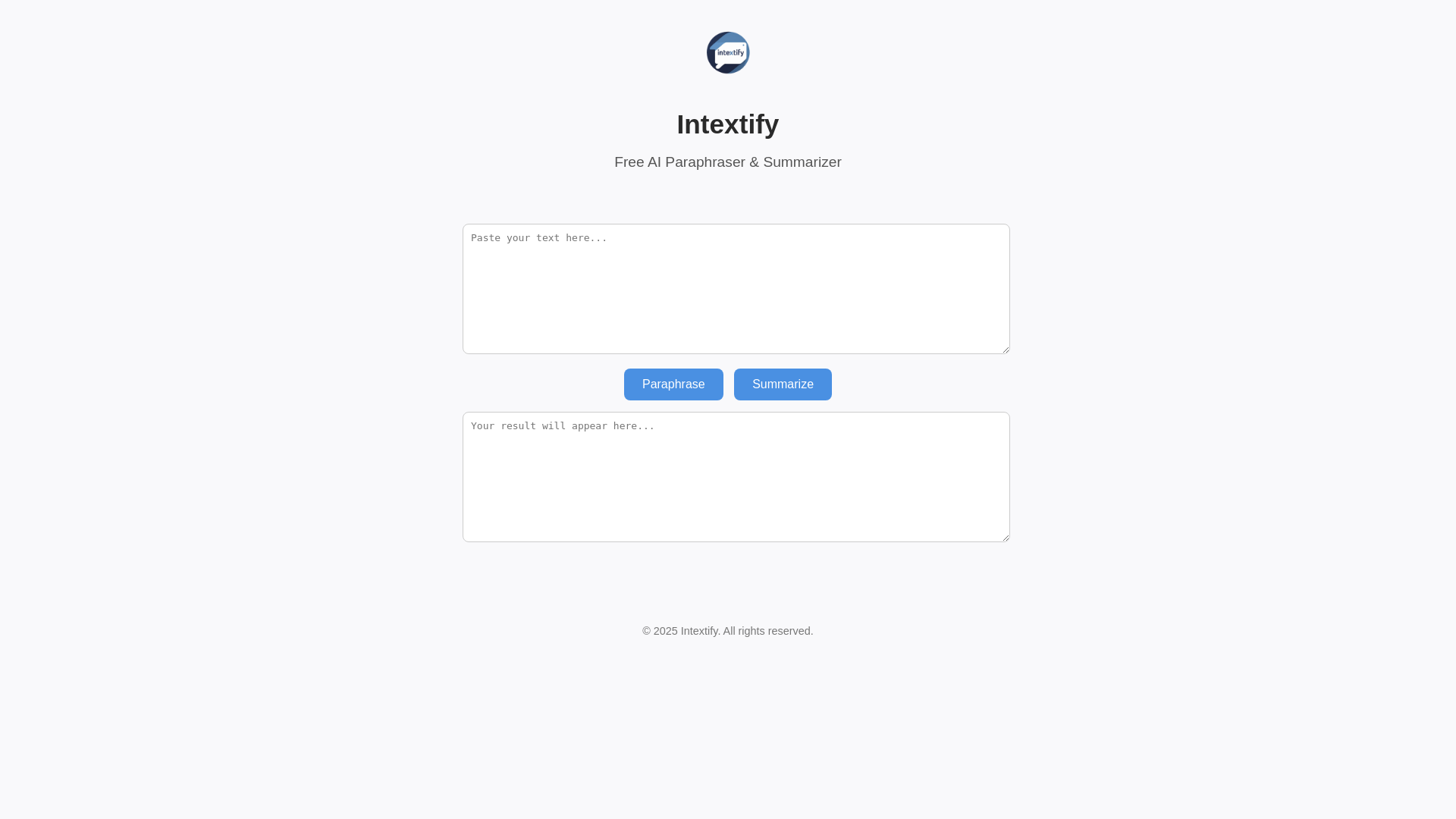 website screenshot of https://intextify.com/