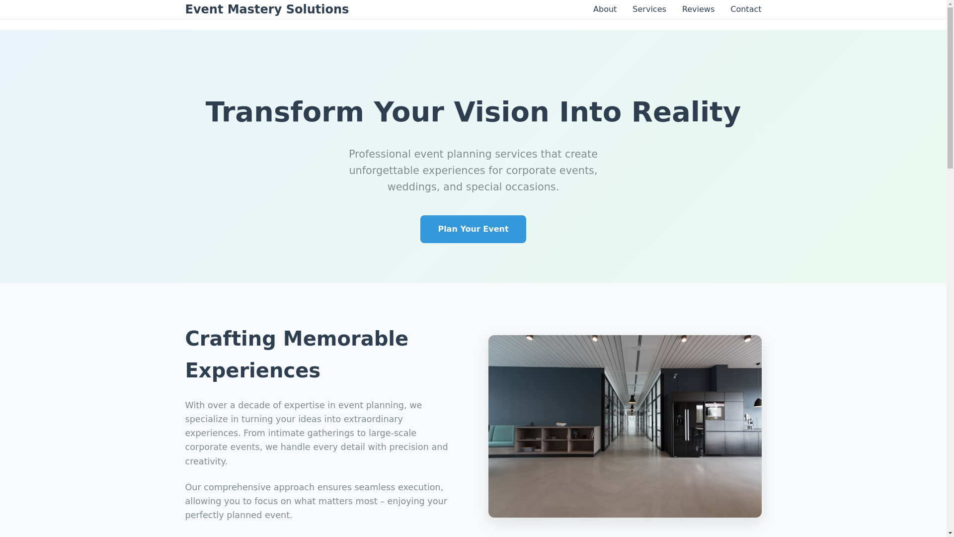 website screenshot of https://eventmasterysolutions.digital/