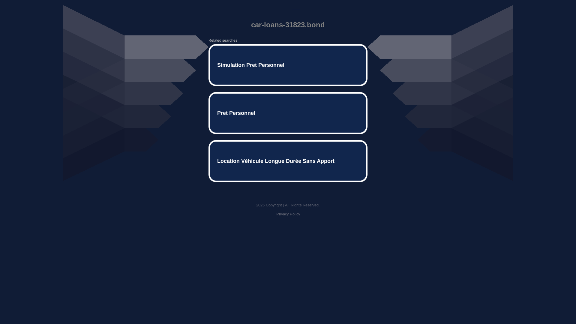 website screenshot of https://car-loans-31823.bond/