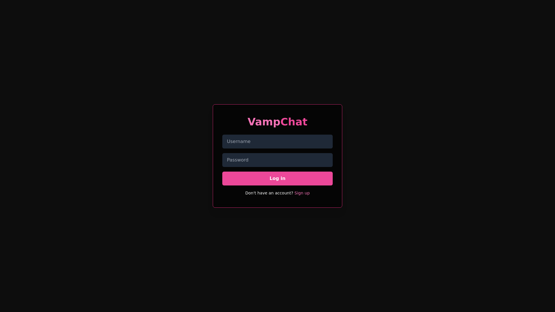 website screenshot of https://vampchat-test-dev.pages.dev/