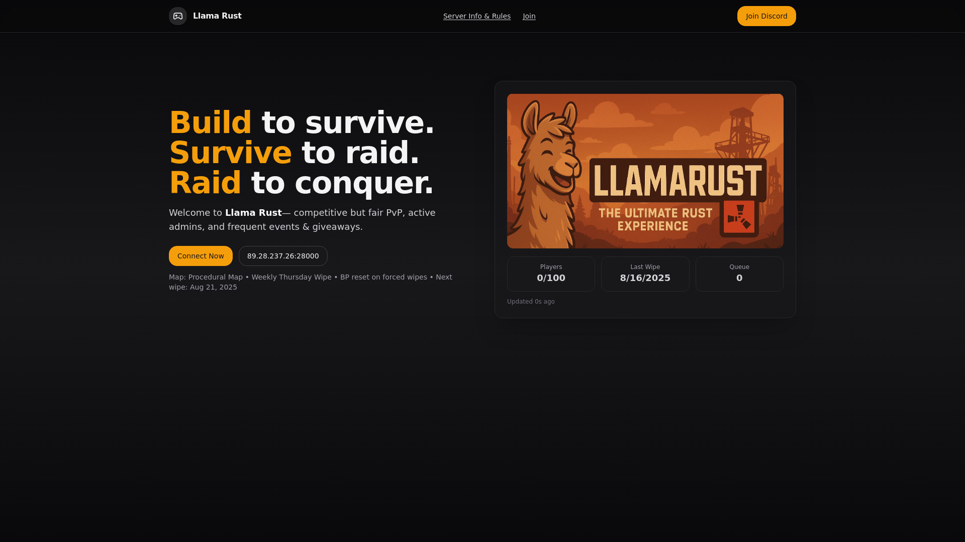 website screenshot of https://llamarust.net/