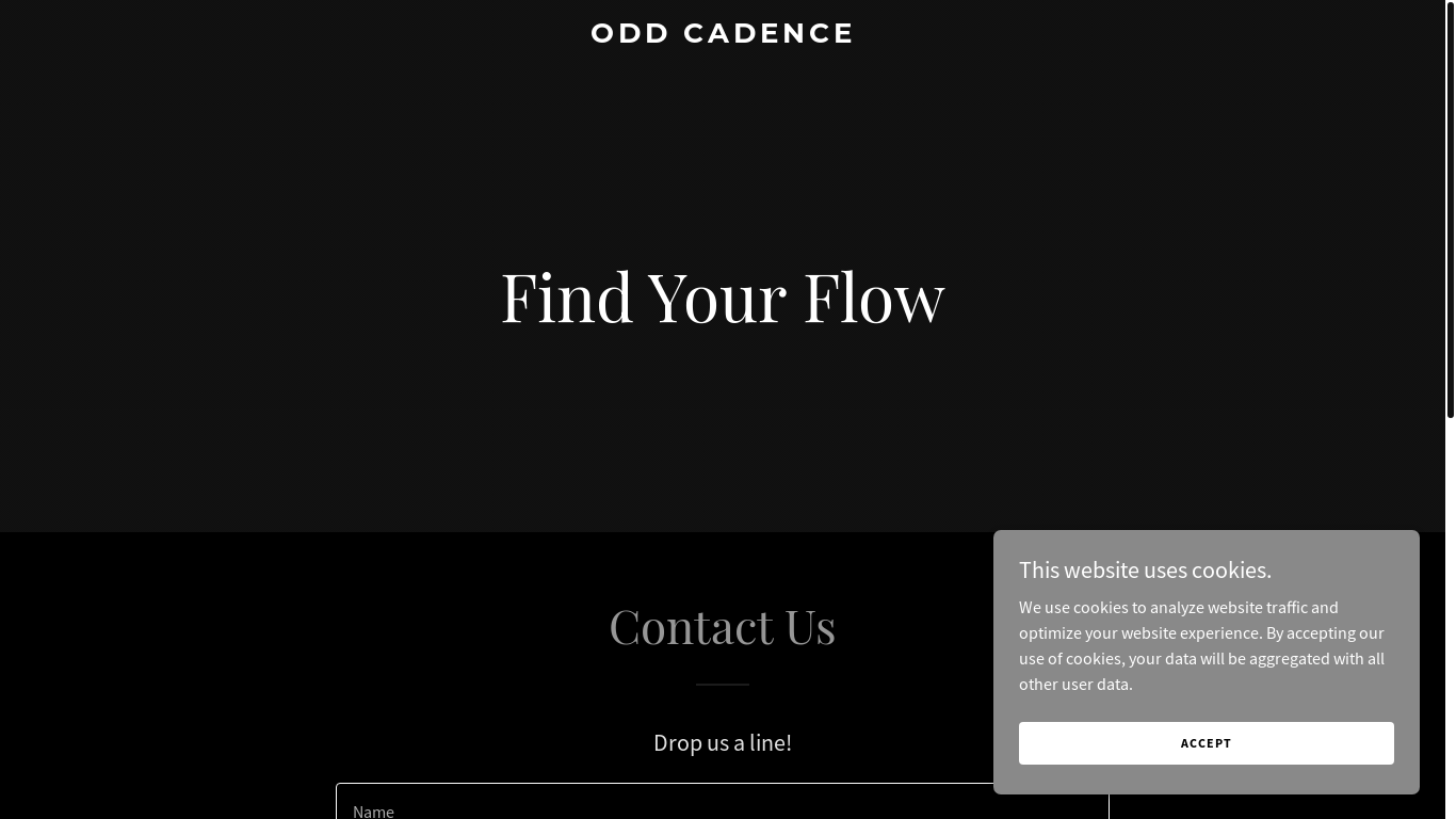 website screenshot of https://oddcadence.com/