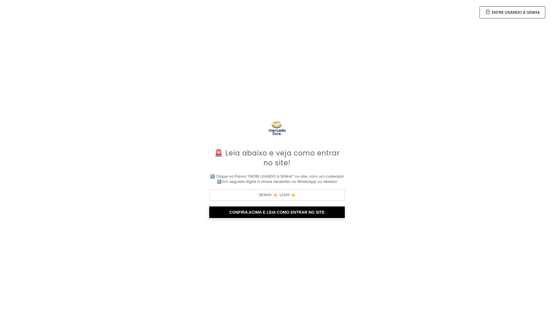 website screenshot of https://achadosnomercadolivre.site/