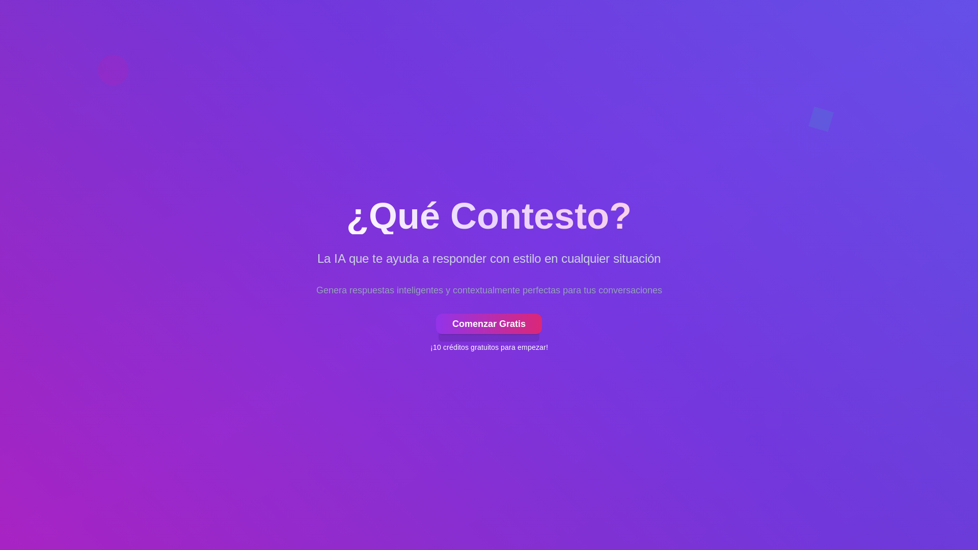 website screenshot of https://quecontesto.com/