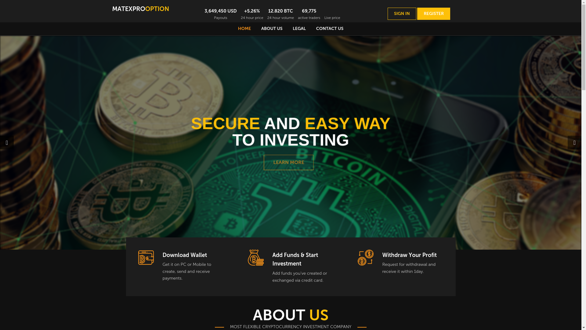 website screenshot of http://opt.matexprooption.xyz/