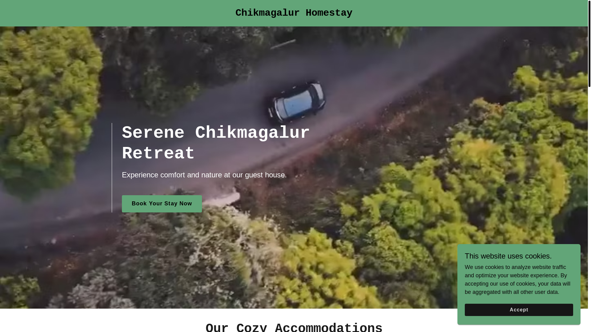 website screenshot of https://chikmagalurhomestay.online/
